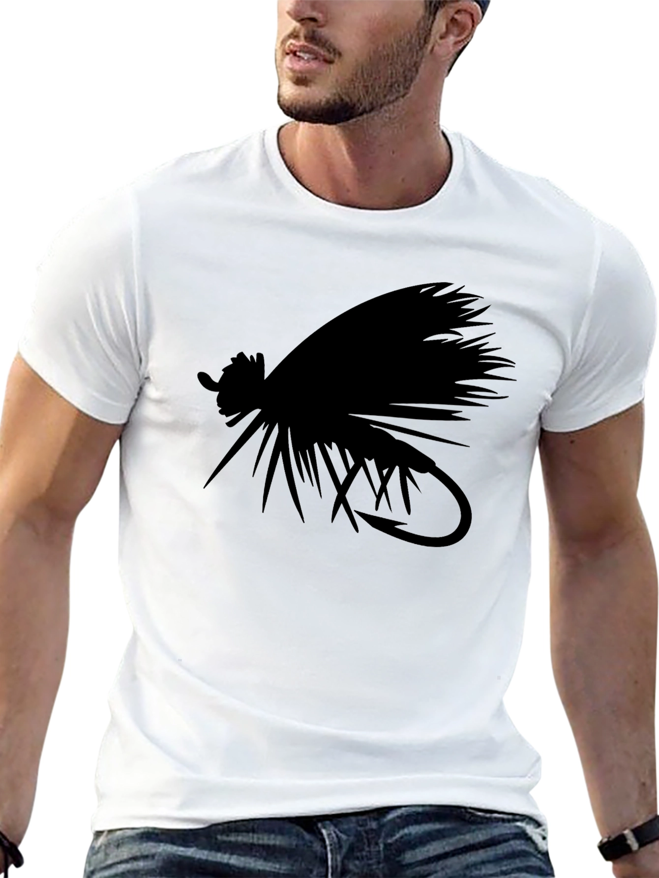 Black Fly Fishing Lure Graphic Tee