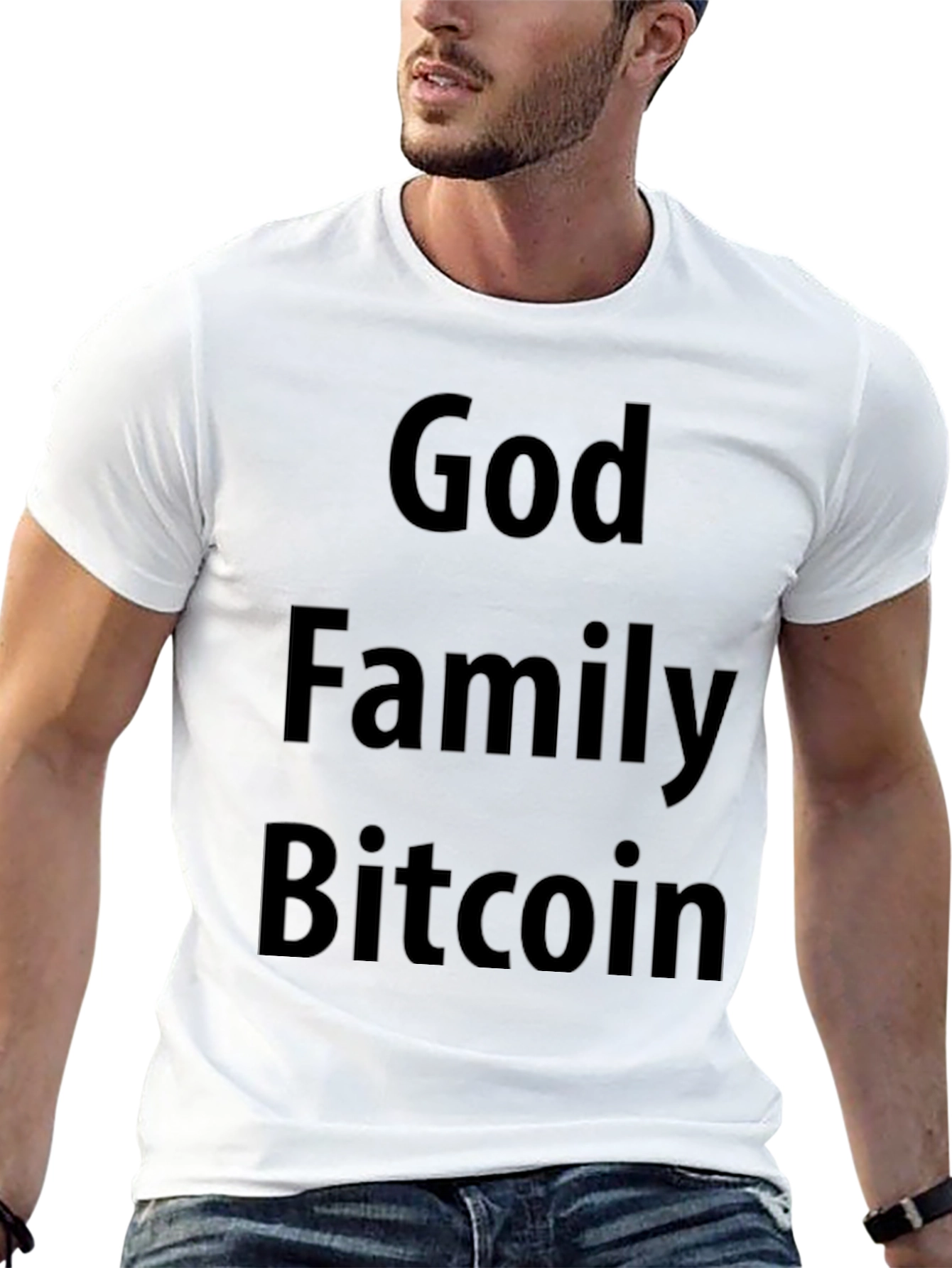 God Family Bitcoin Black T-Shirt Crypto Tee