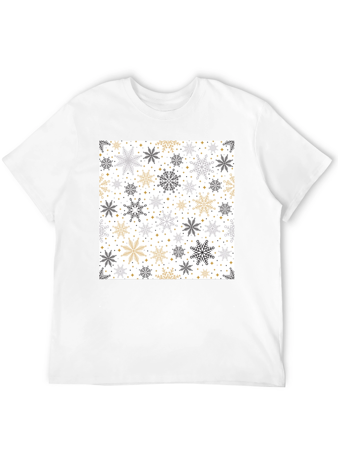 Winter Snowflake Pattern T-Shirt