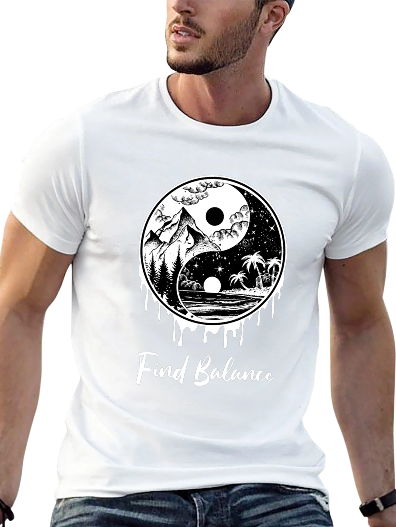 Yin Yang Find Balance Tee