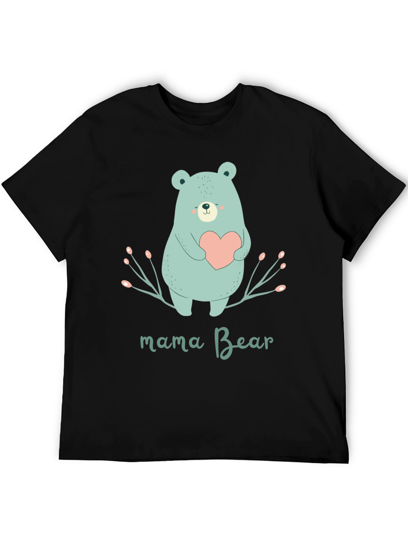 Mama Bear T-Shirt - Cute Cartoon Bear Holding Heart