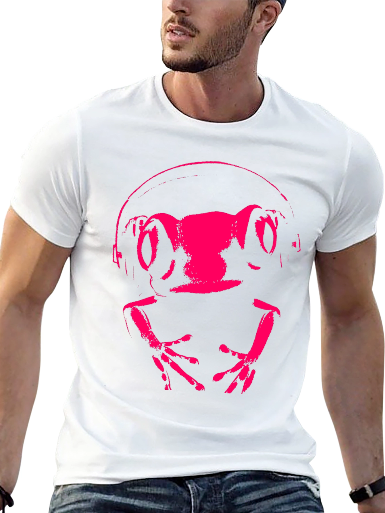 Frog DJ Graphic Tee - Funky Animal Headphones T-Shirt