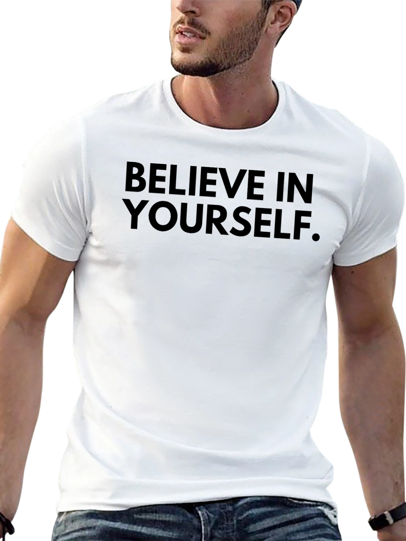 Believe In Yourself Black Graphic Tee