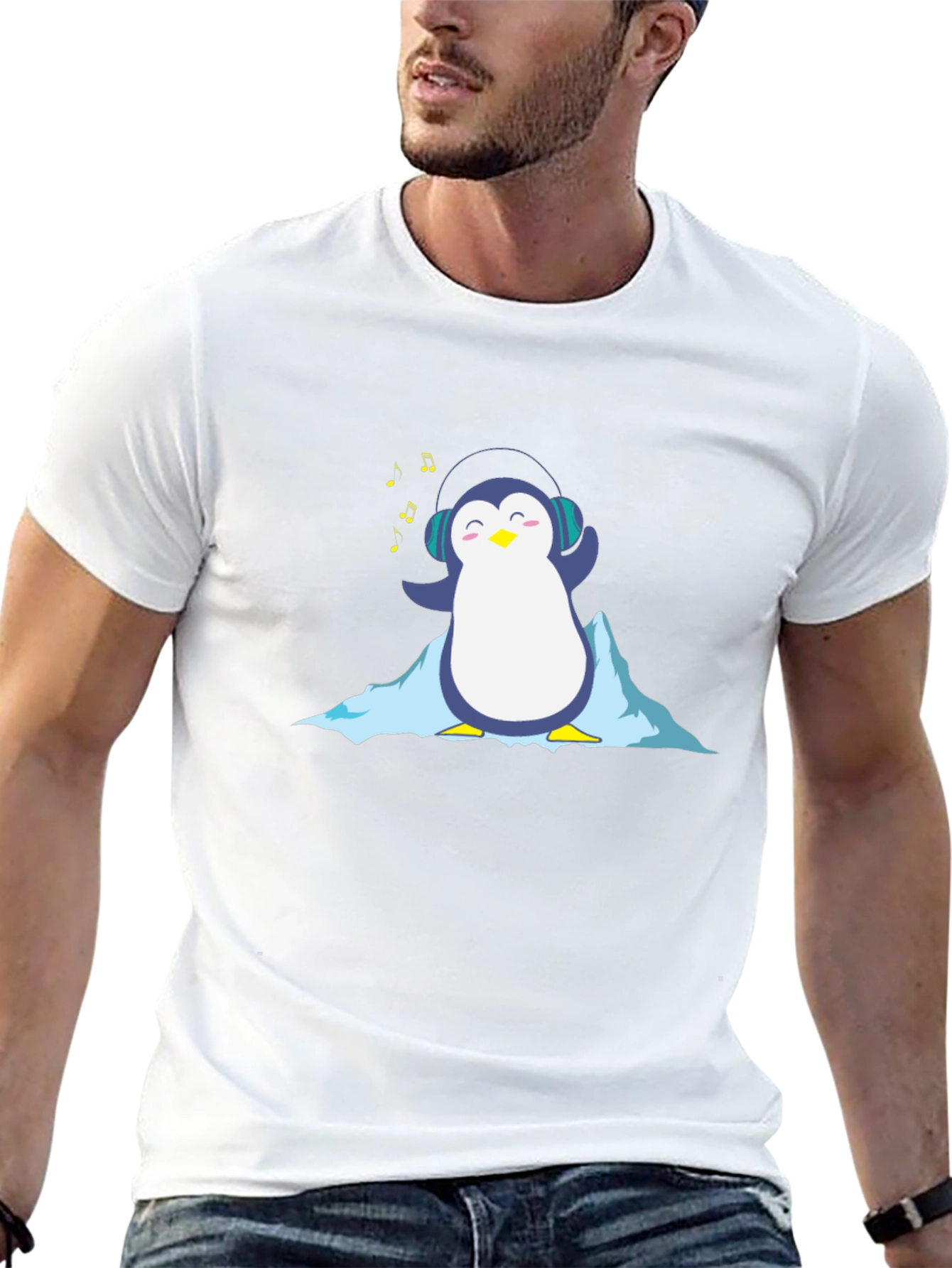 Cool Penguin Music Lover T-Shirt