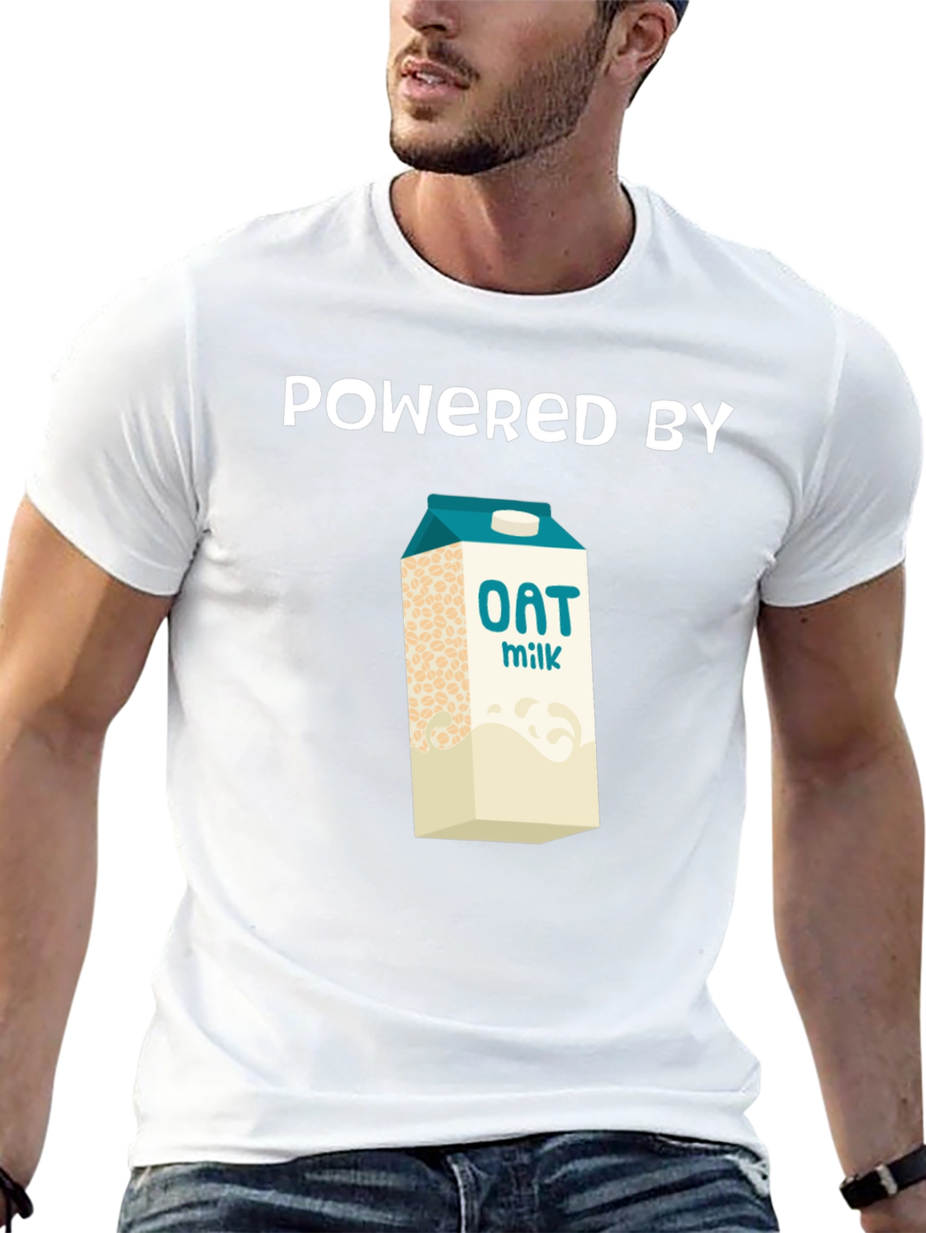 Powered By Oat Milk Graphic Tee - Vegan Shirt