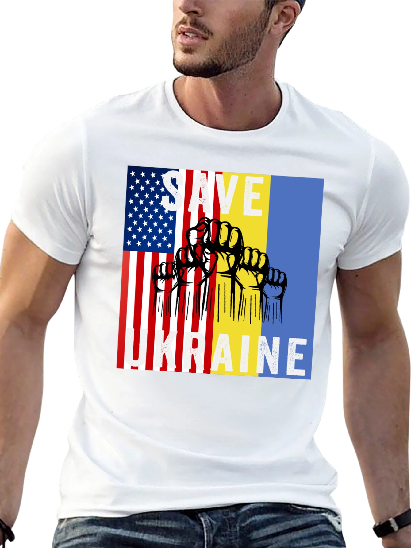 Save Ukraine Graphic Tee - Patriotic Support Shirt