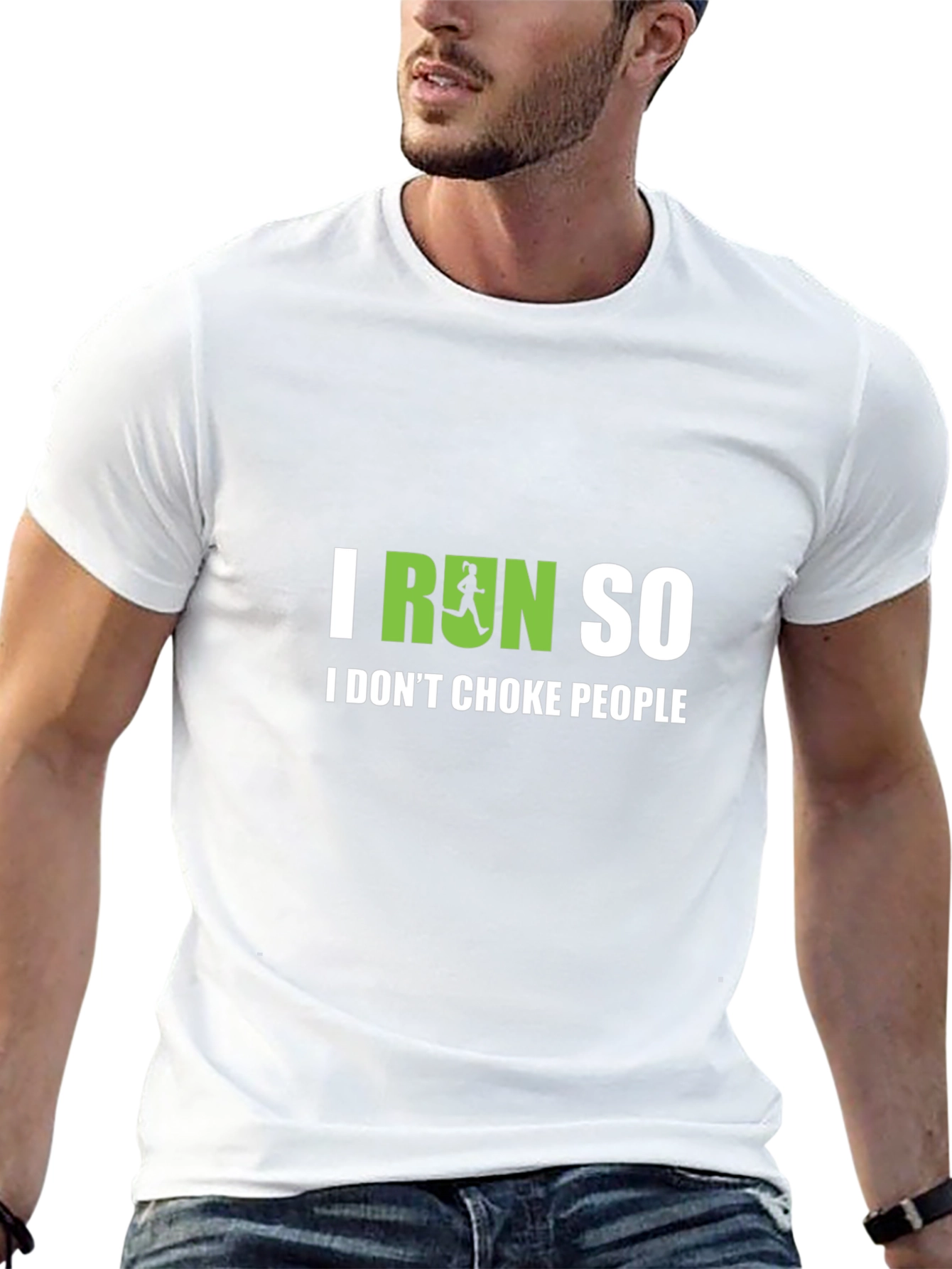 I Run So I Dont Choke People Funny T-Shirt