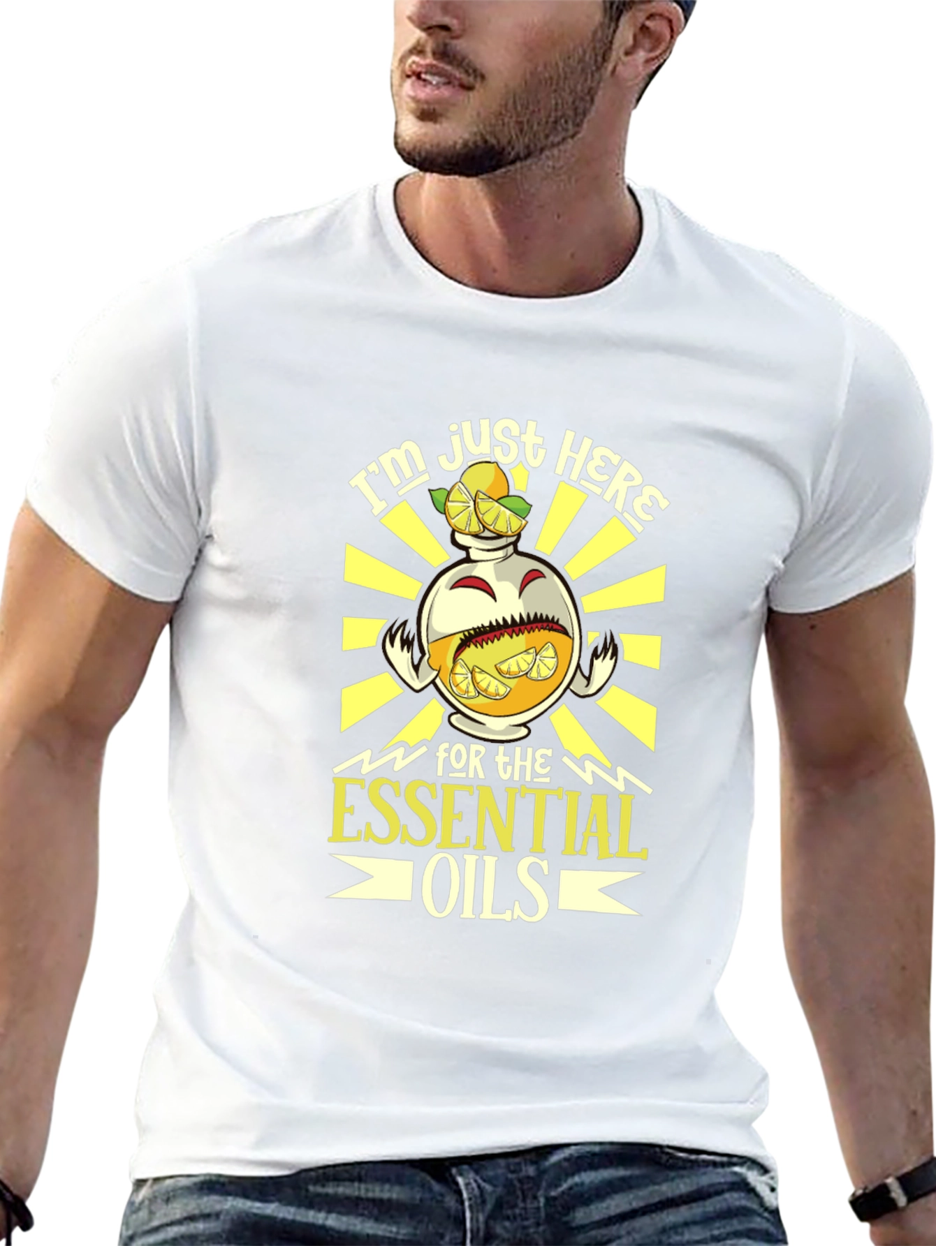 Essential Oils Graphic Tee - Black Cotton Blend