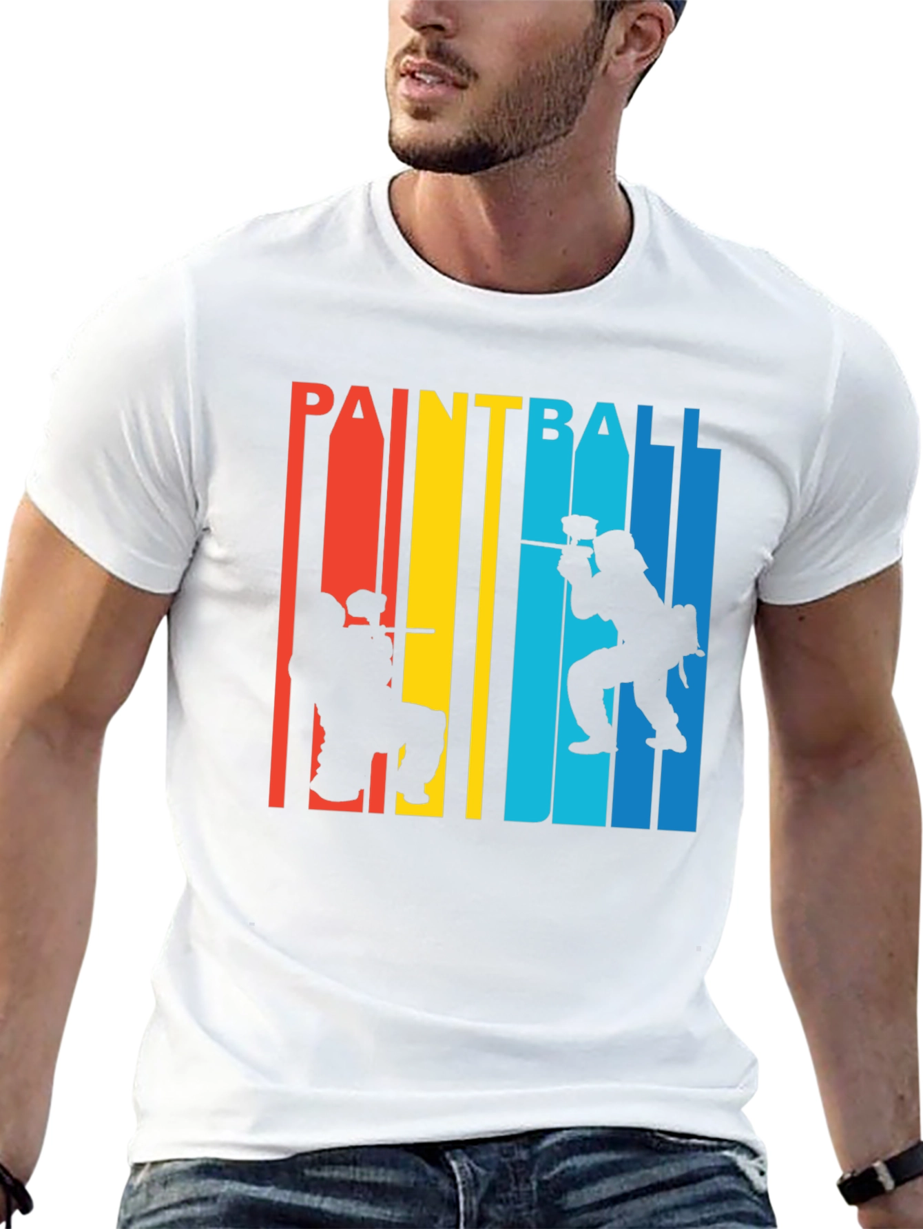 Paintball Silhouette Graphic T-Shirt - Stylish Sportswear