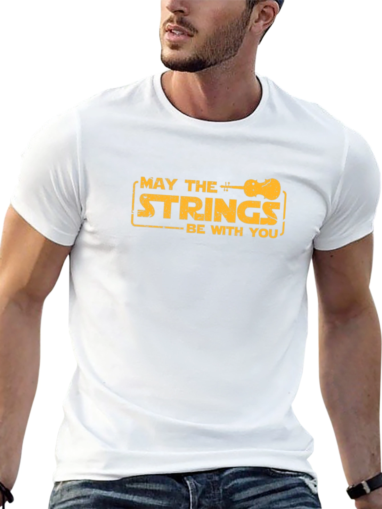 May the Strings Be With You Graphic T-Shirt