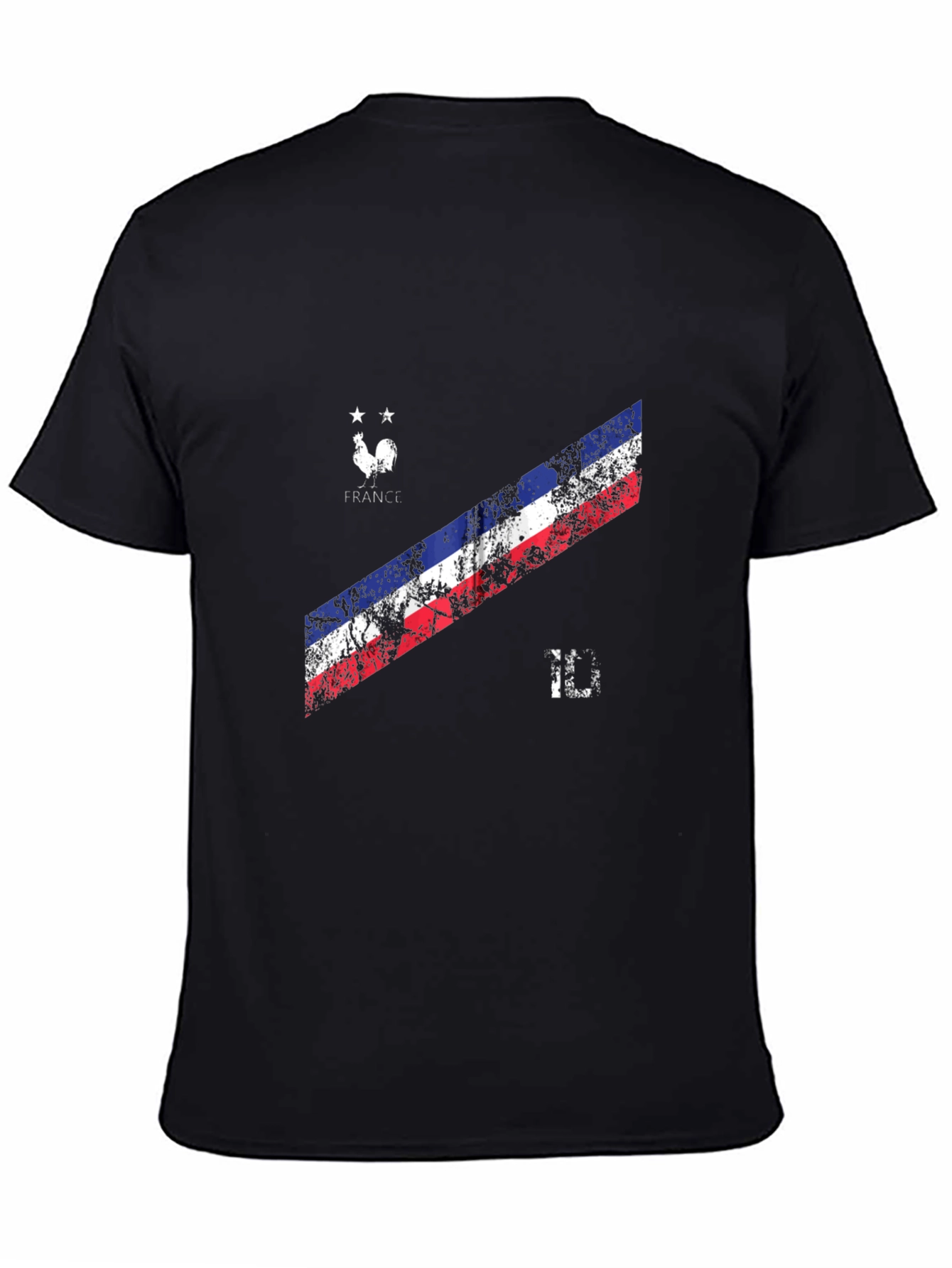 France Flag Graphic T-Shirt - Mens Black Tee