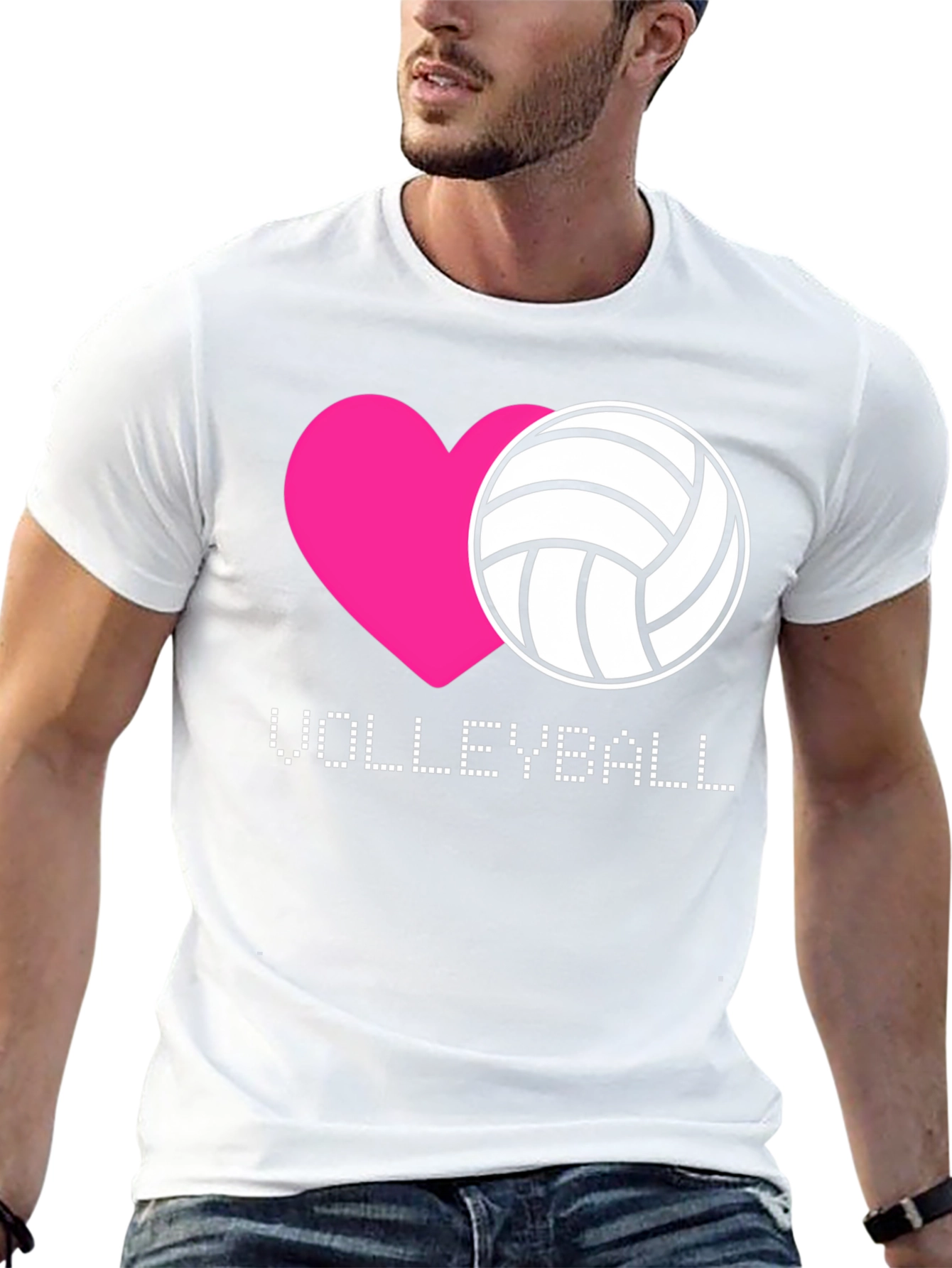 Volleyball Heart Graphic T-Shirt