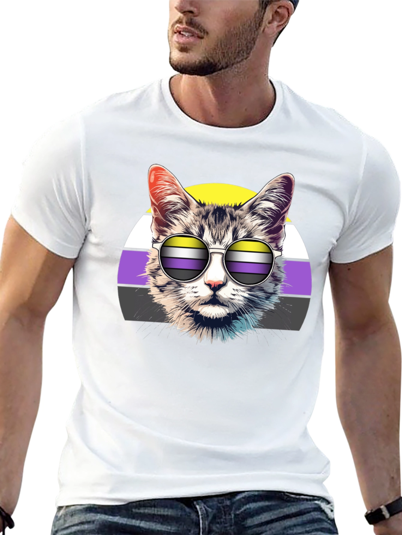 Cool Cat LGBTQ Pride T-Shirt