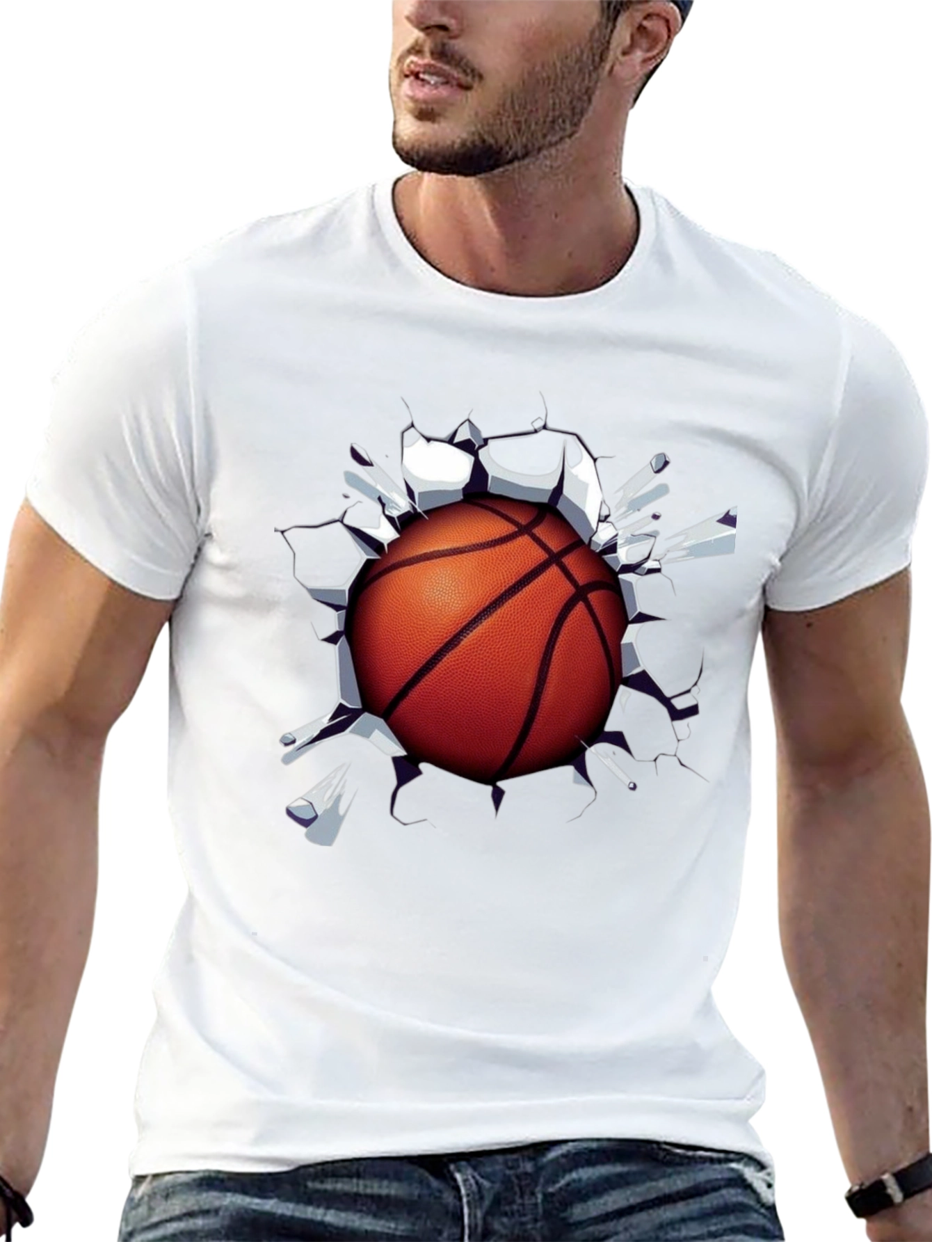 Basketball Through Shirt Graphic Tee