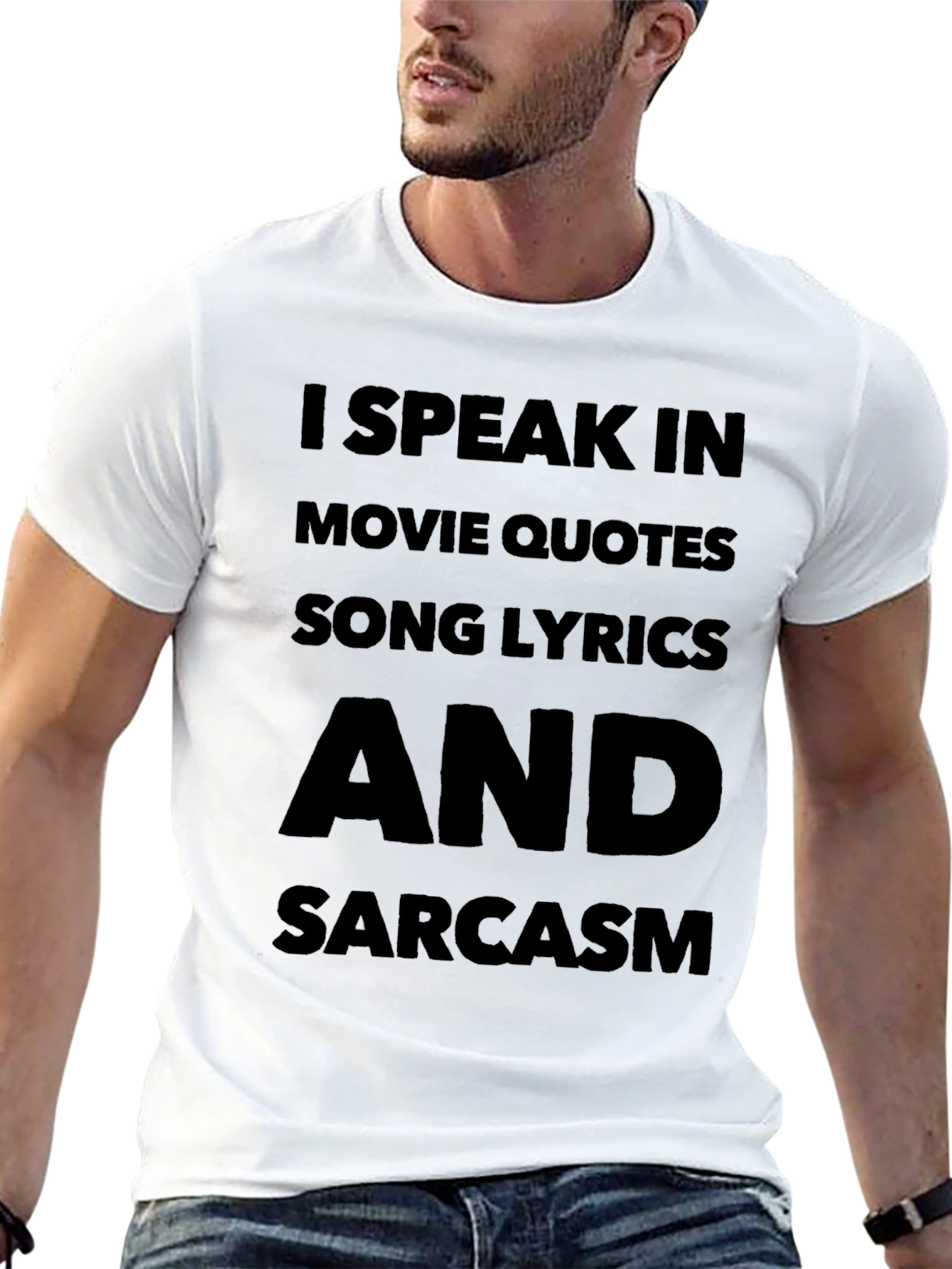 I Speak in Movie Quotes Black T-Shirt