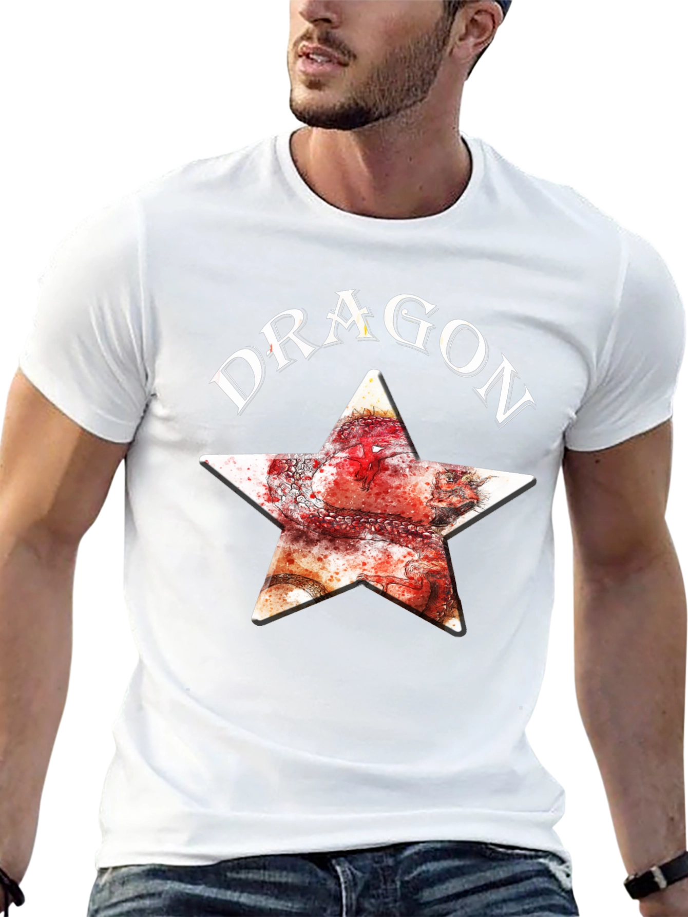Dragon Star Graphic Black T-Shirt
