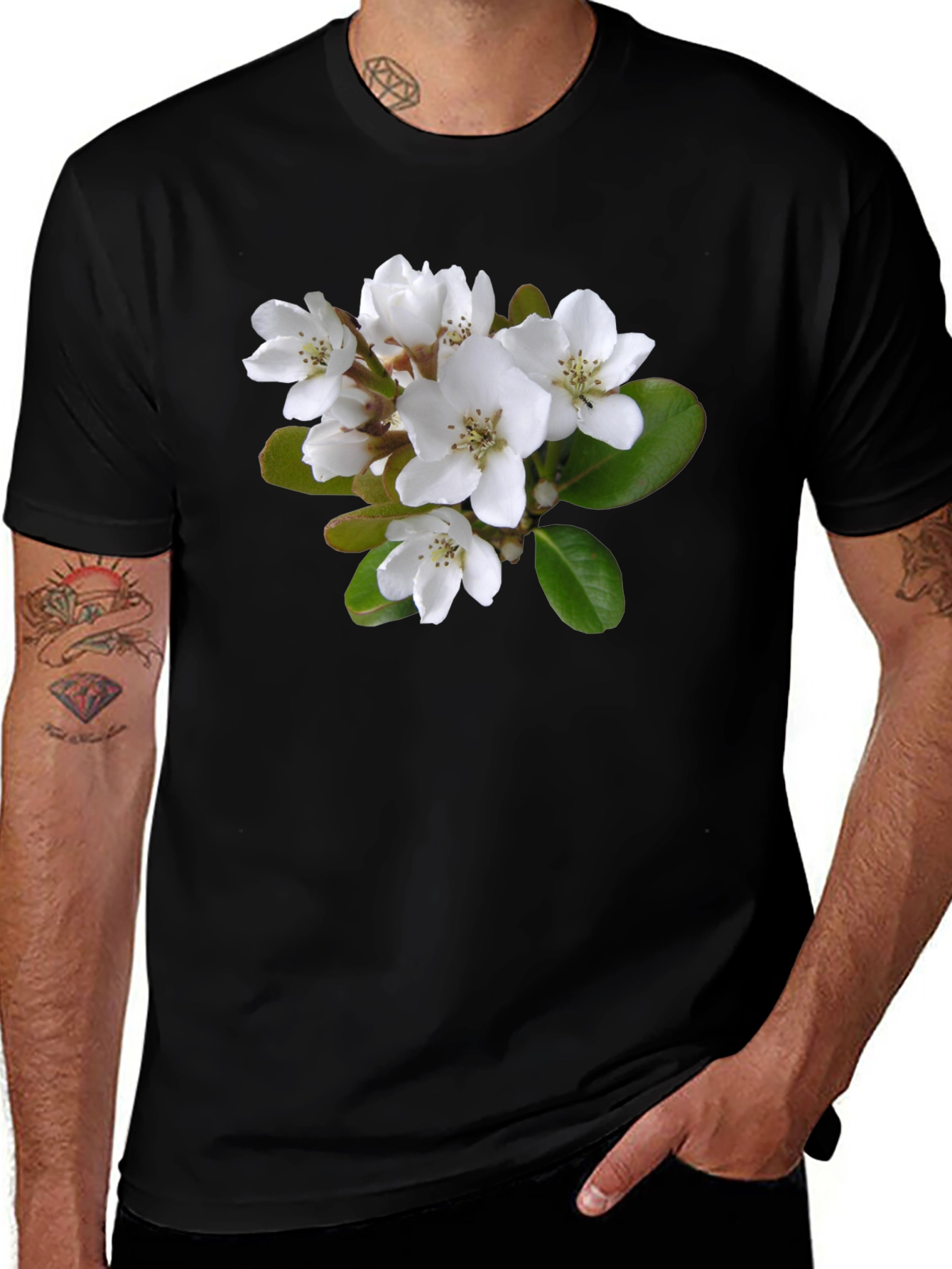 Floral T-Shirt: White Blossom Tee