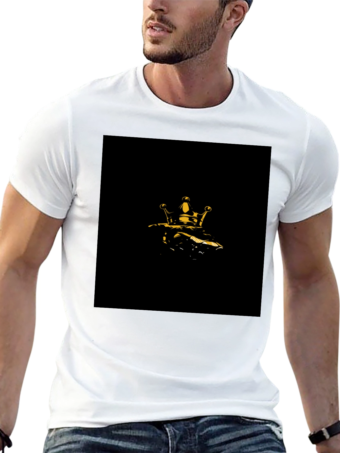 Golden Crown Graphic Black T-Shirt