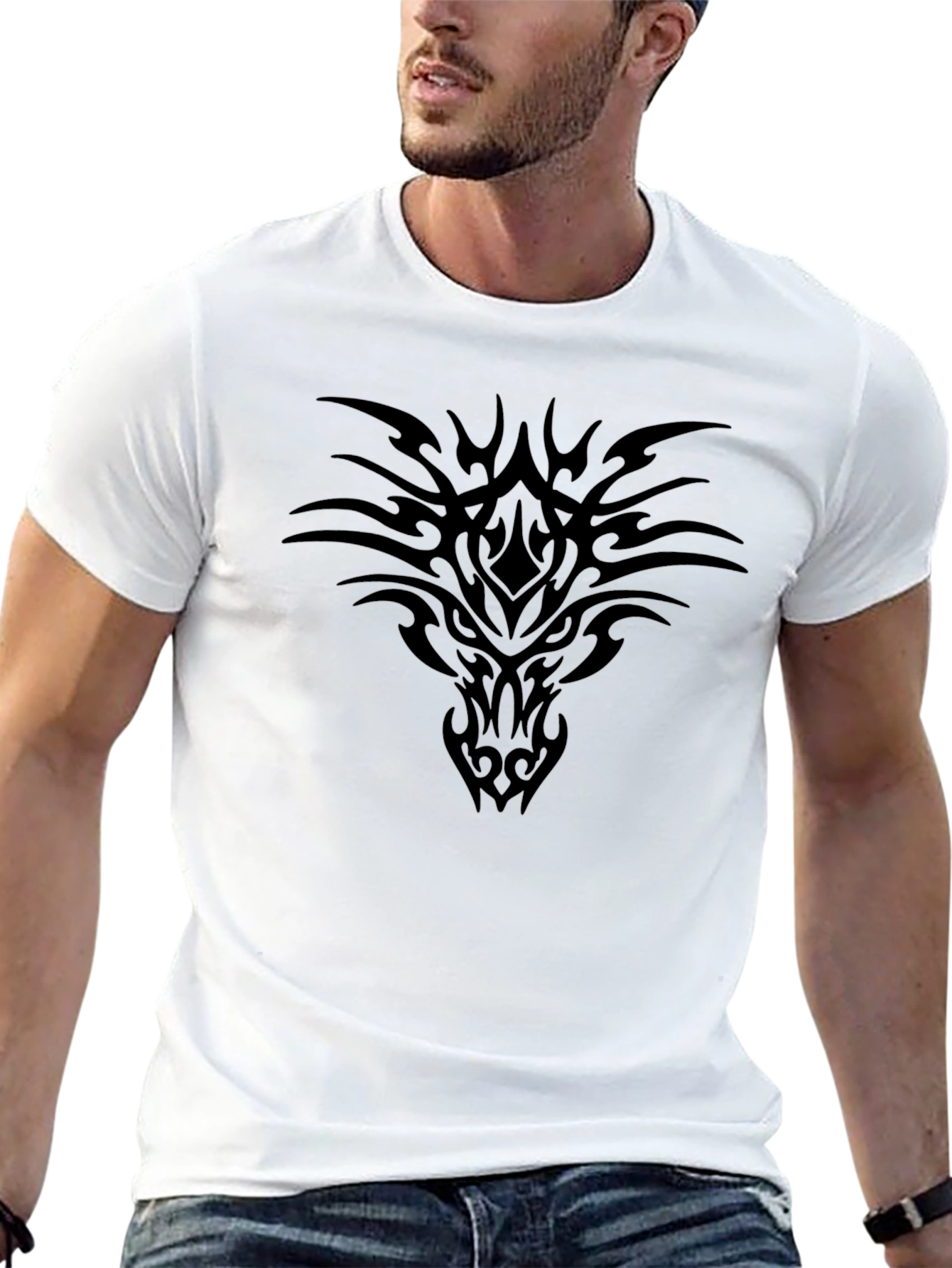 Black Dragon Tribal Graphic Tee