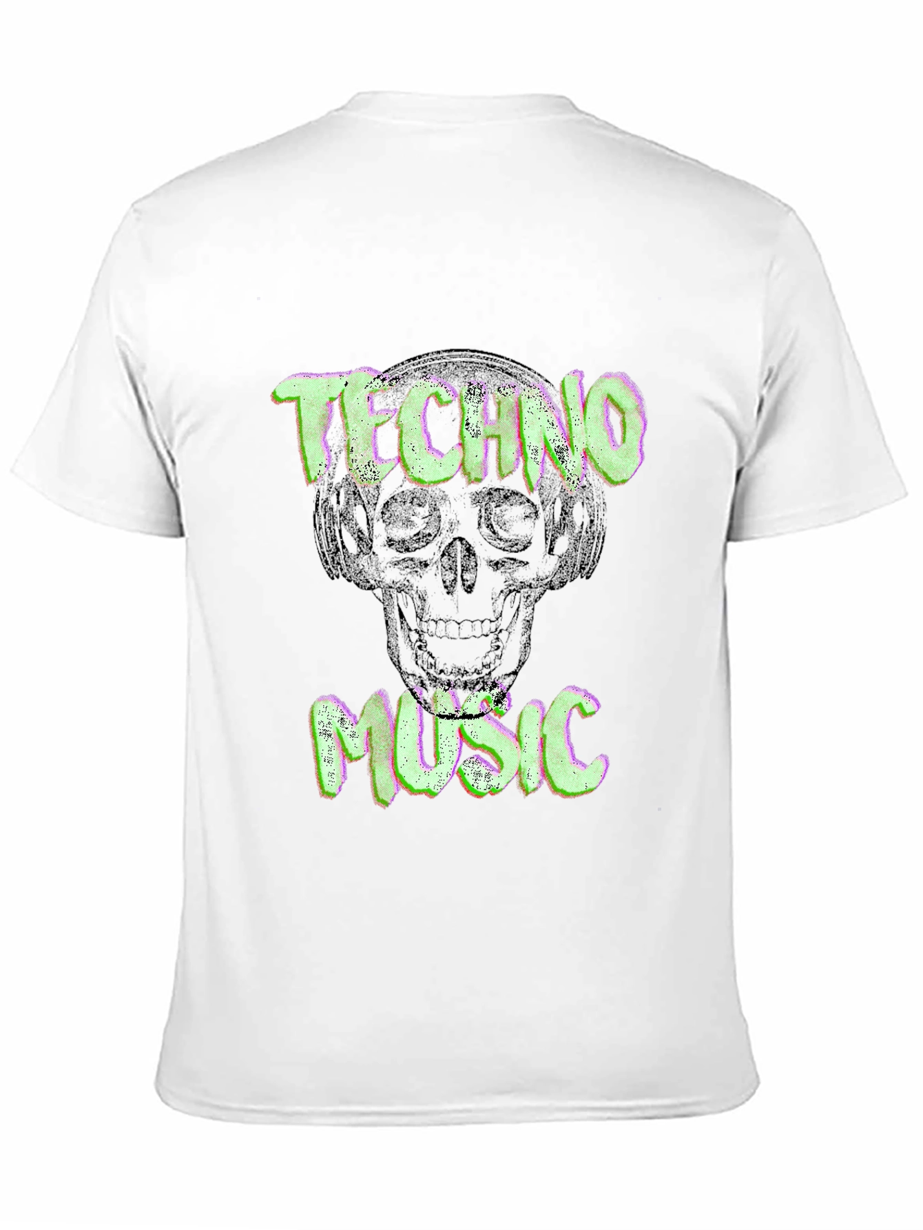 Techno Music Skull Graphic T-Shirt