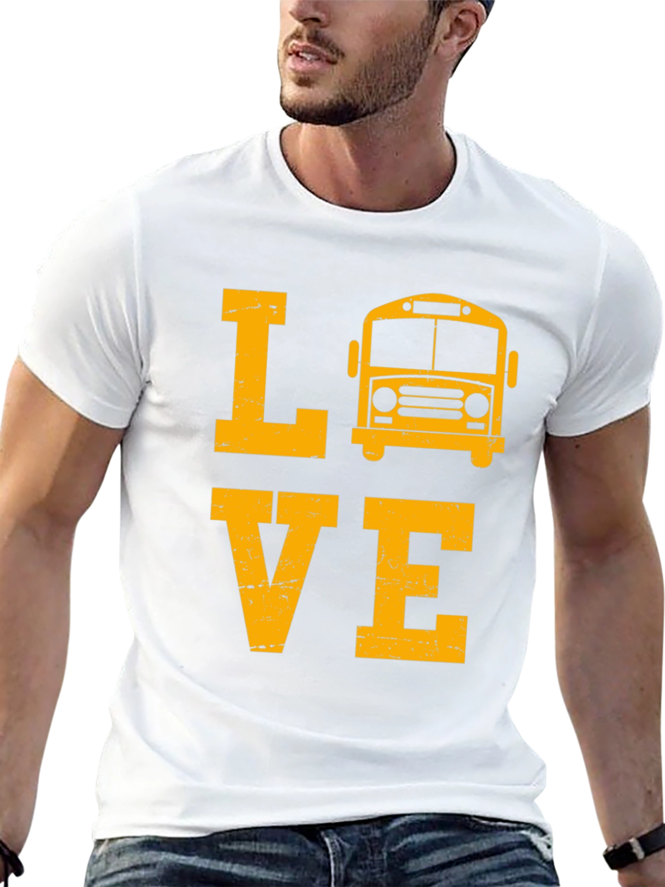 Love School Bus Black T-Shirt