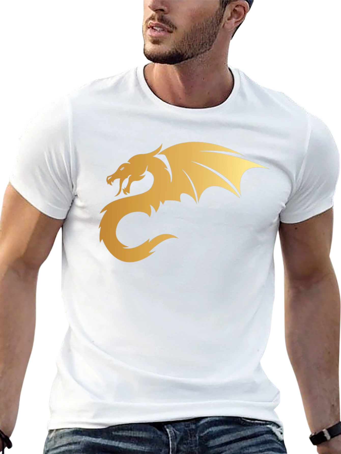 Golden Dragon Graphic Tee - Black T-Shirt