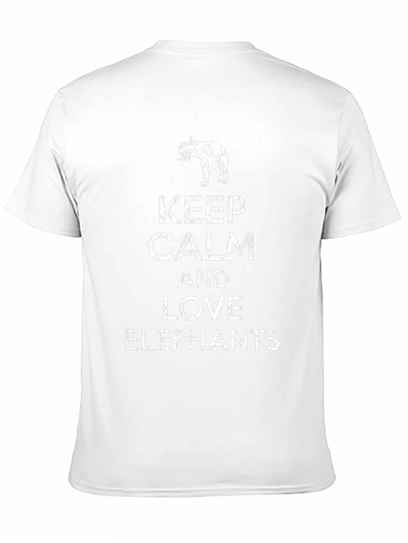 Keep Calm Love Elephants Graphic Tee - Black