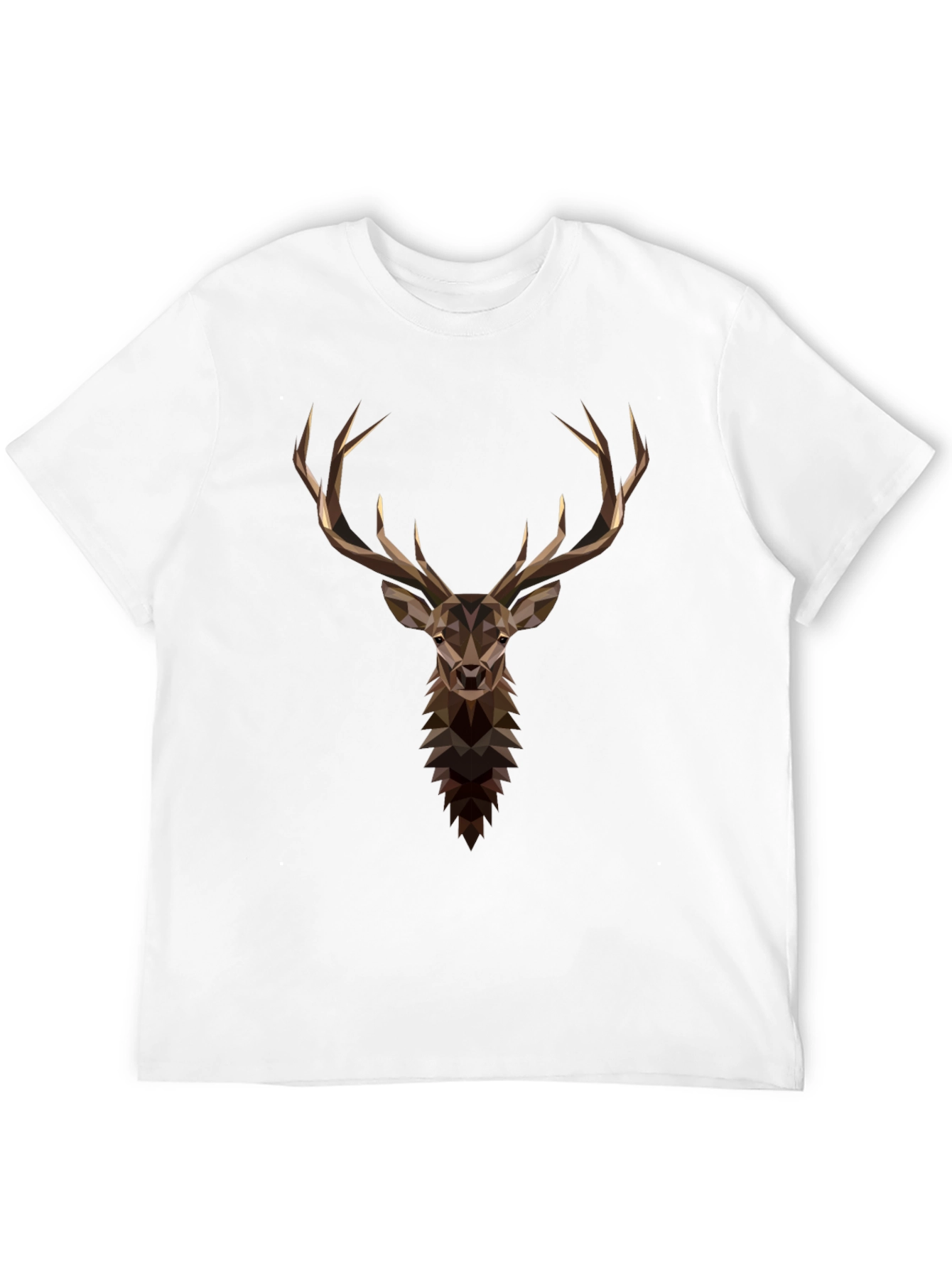 Geometric Deer Graphic Tee - Mens Black T-Shirt