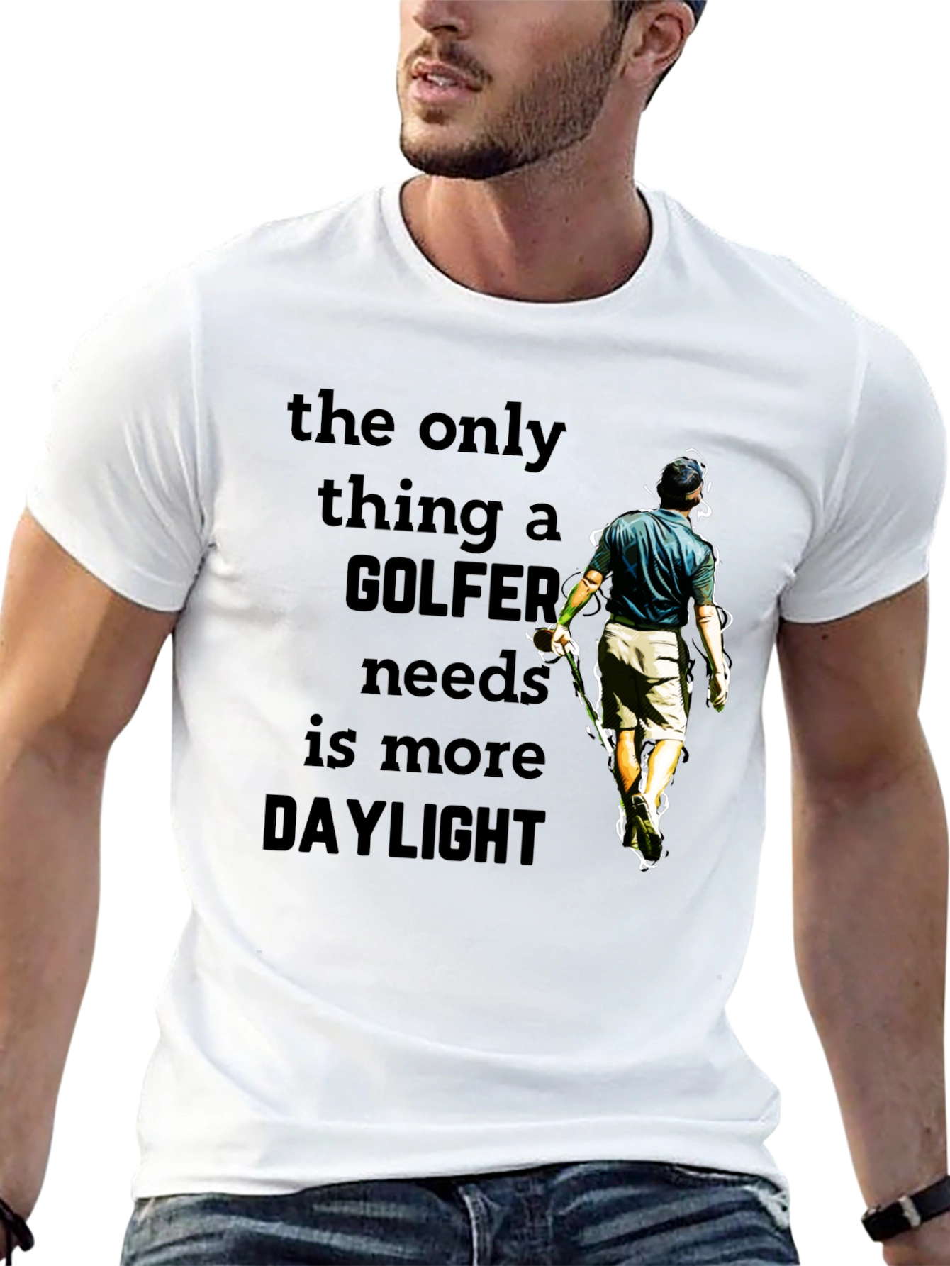 Golfer Daylight T-Shirt - Funny Golf Lover Tee