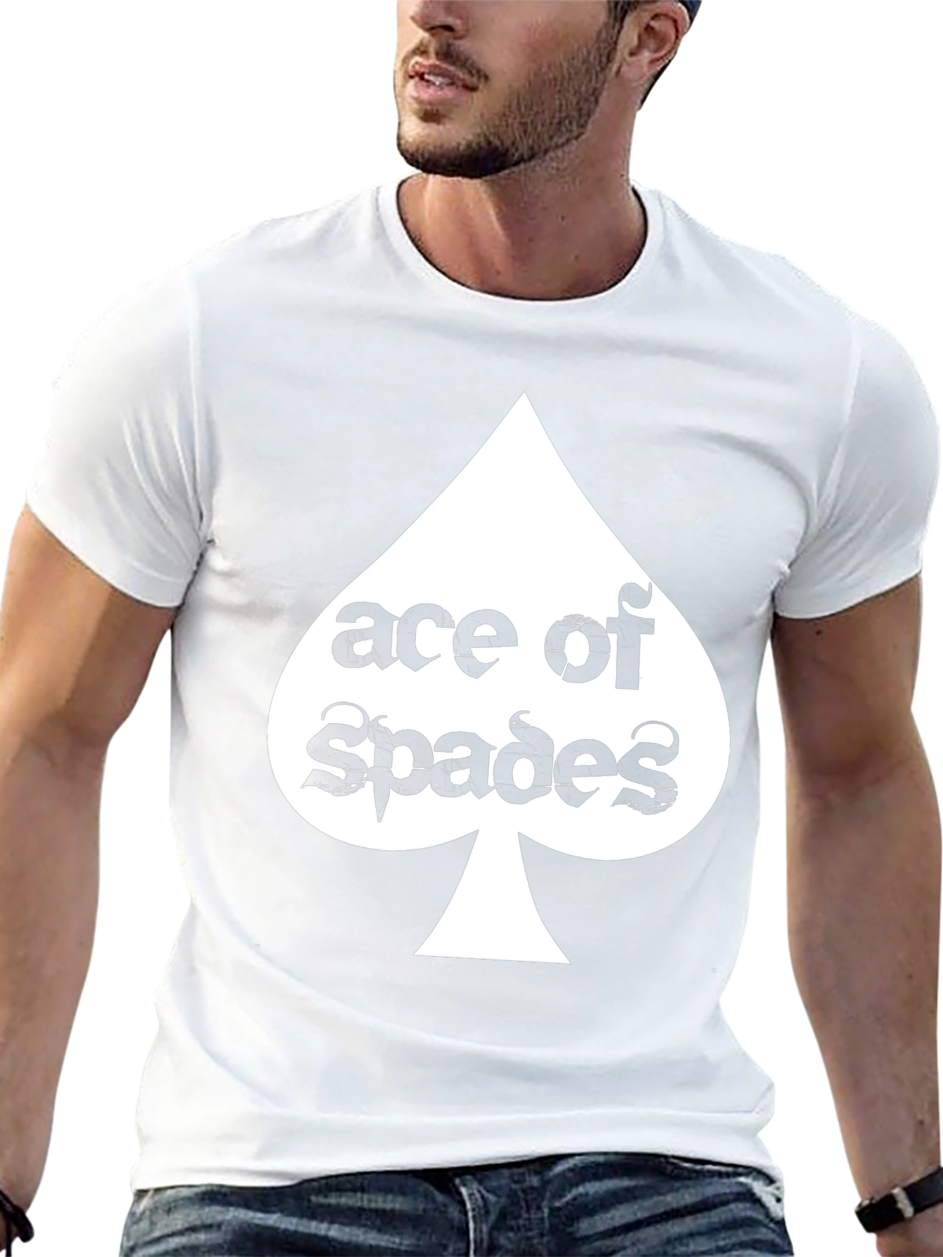 Ace of Spades Graphic Tee - Black Cotton T-Shirt
