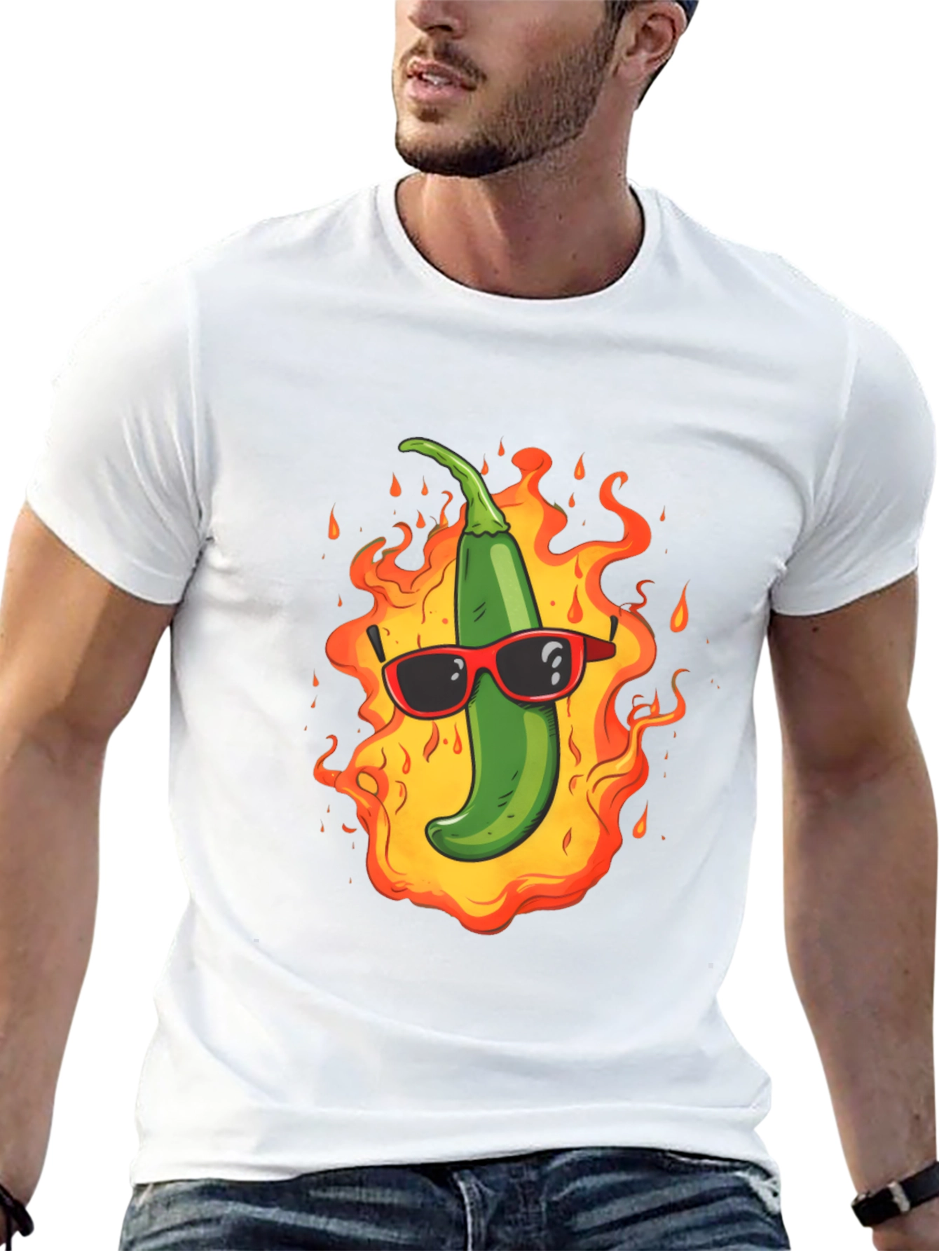 Spicy Chili Pepper T-Shirt - Cool in Flames!