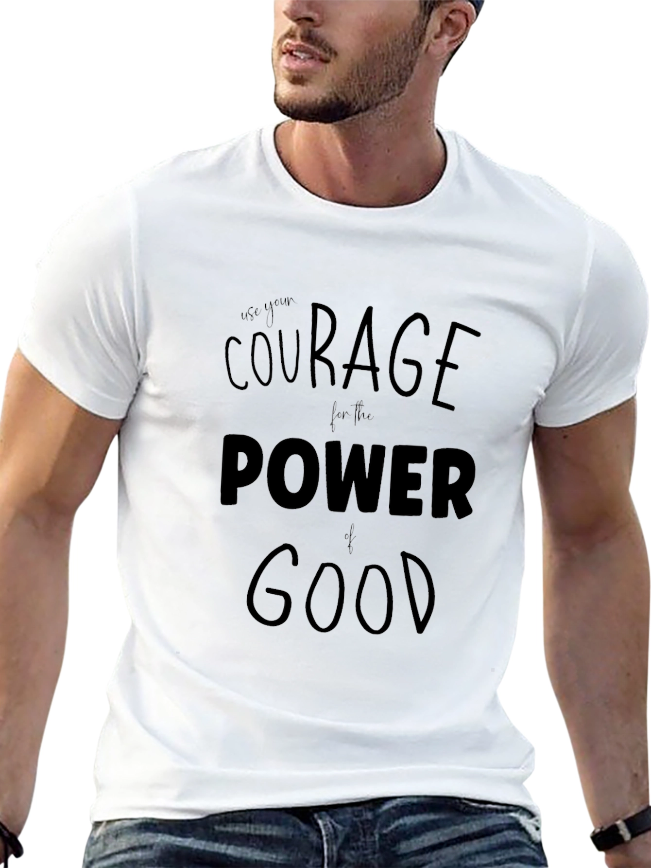 Courage for the Power of Good Black Tee