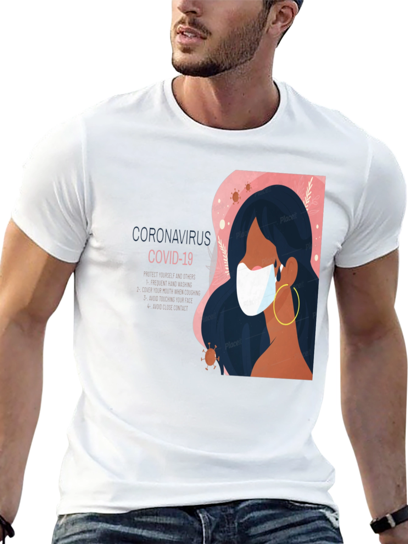 Stylish COVID-19 Mask T-Shirt