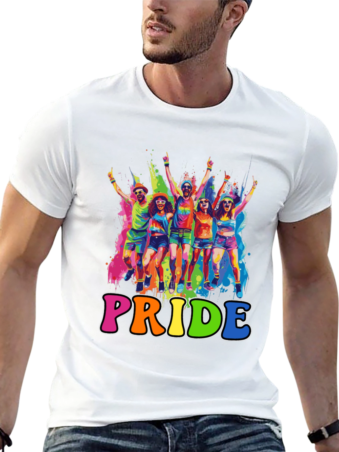 Pride Rainbow Graphic Tee - Celebrate Love!