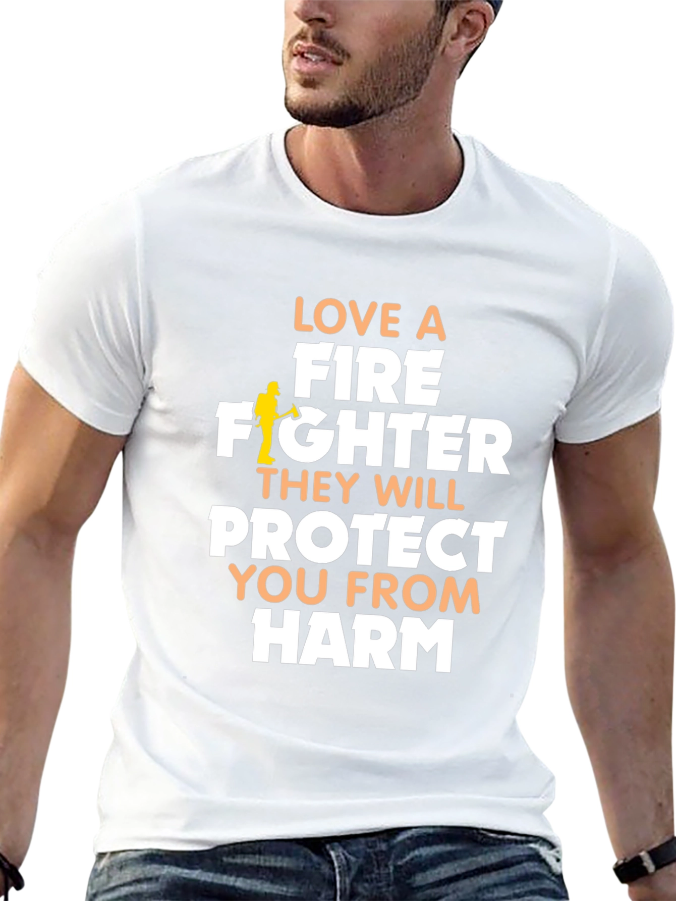 Love a Firefighter Graphic T-Shirt