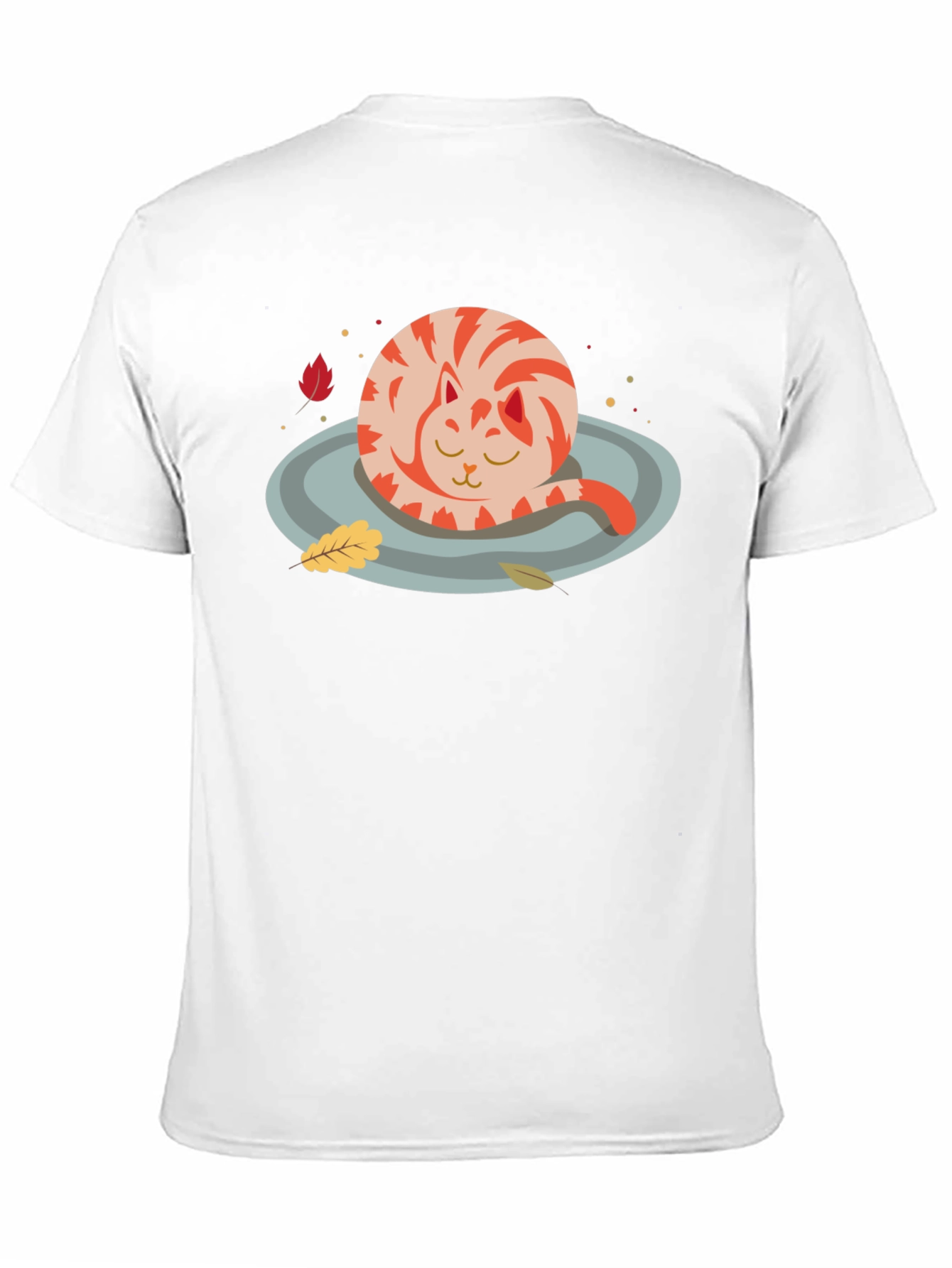Cute Cat Fall T-Shirt - Black