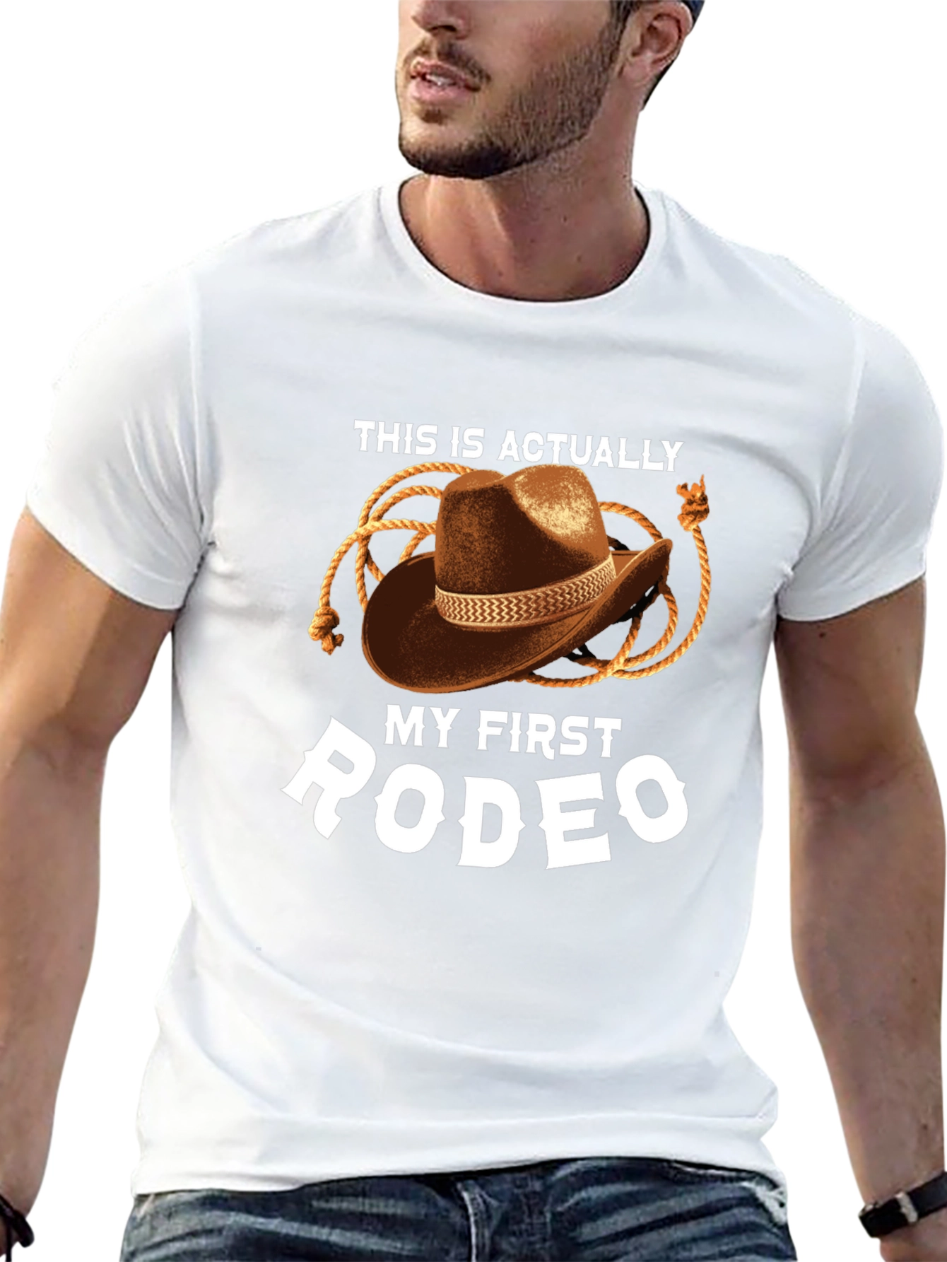 My First Rodeo Graphic Tee - Cowboy Hat Design