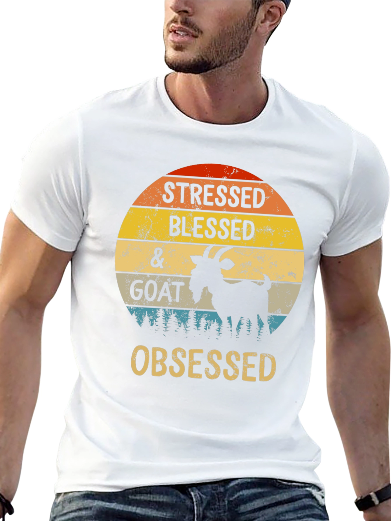 Stressed Blessed & Goat Obsessed T-Shirt