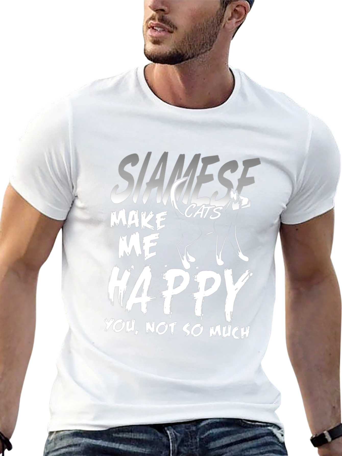Siamese Cats Make Me Happy T-Shirt