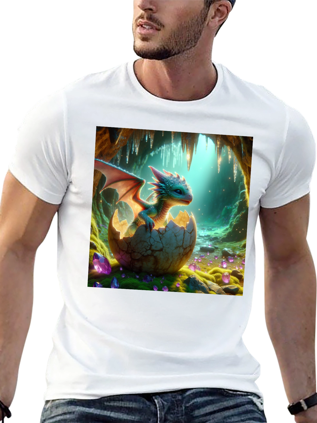 Dragon Hatchling T-Shirt: Mythical Creature Design