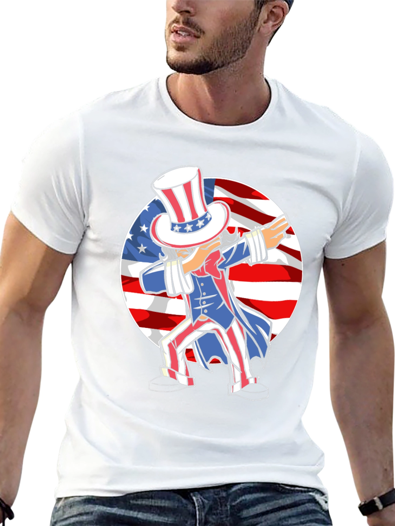 Patriotic Uncle Sam Dabbing T-Shirt
