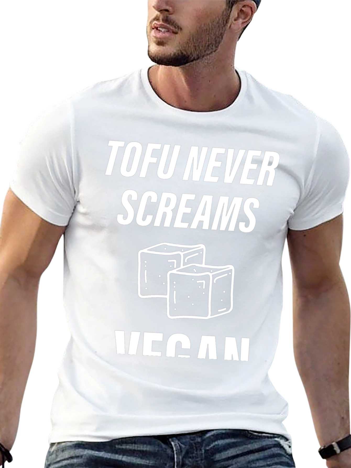 Vegan Tofu Graphic Tee - Never Screams