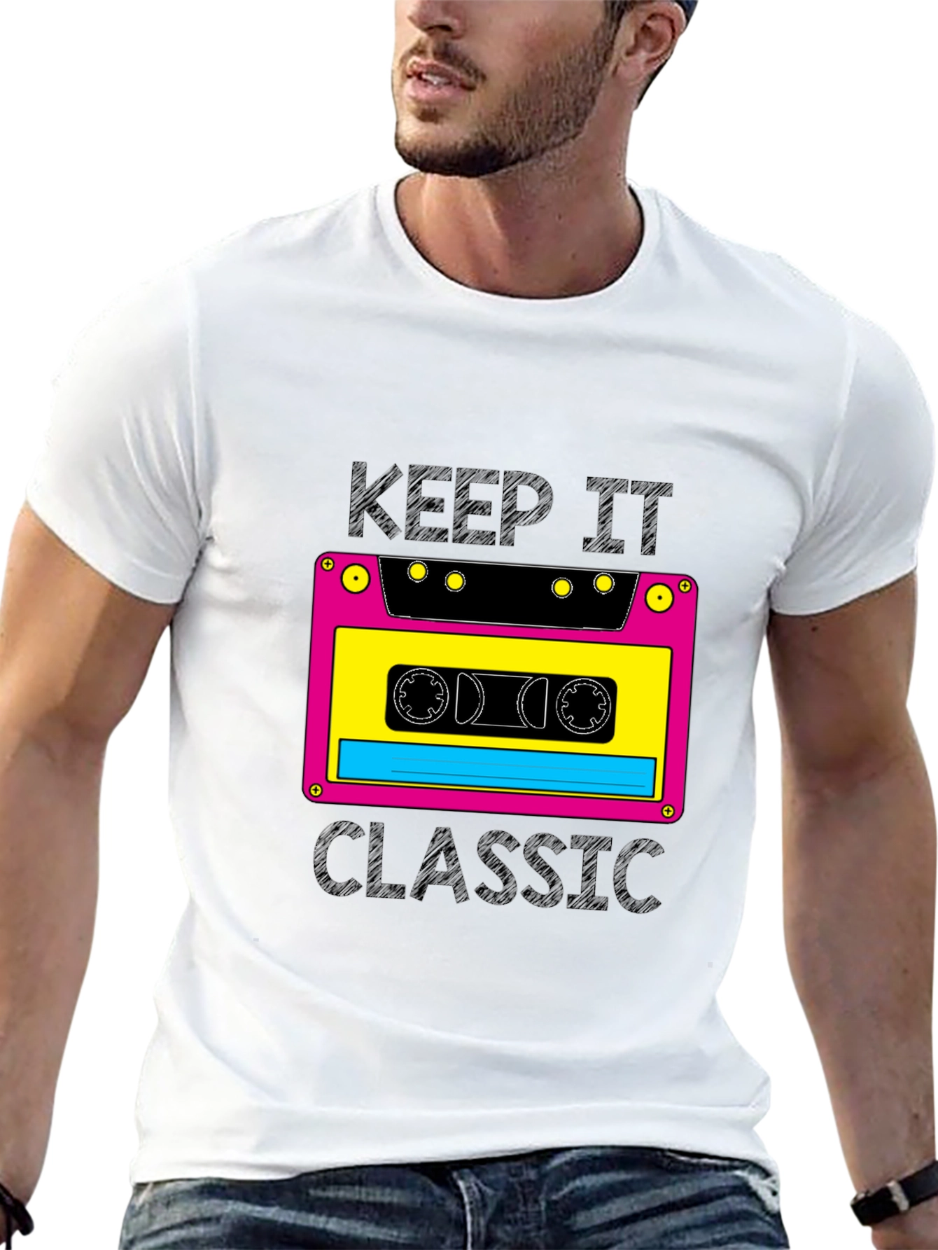 Retro Cassette Tape Graphic T-Shirt - Keep It Classic