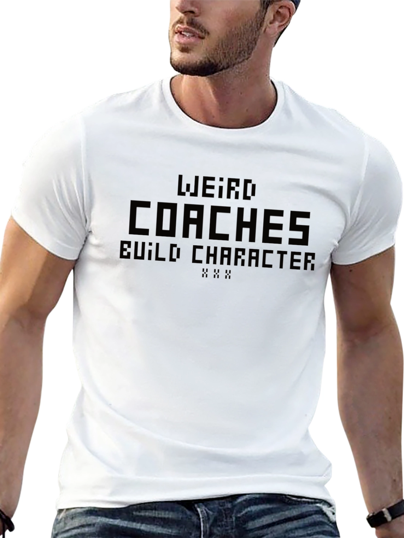 Weird Coaches Build Character Graphic Tee - Black
