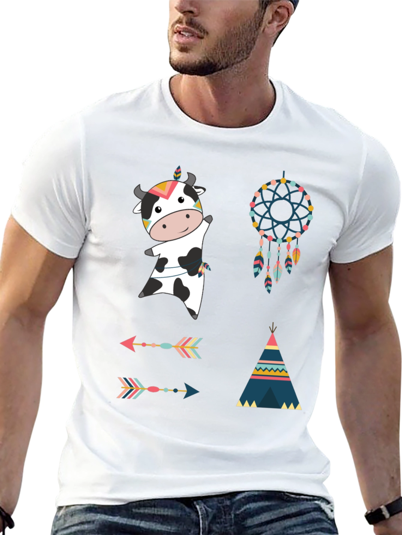 Novelty Cow Graphic Tee