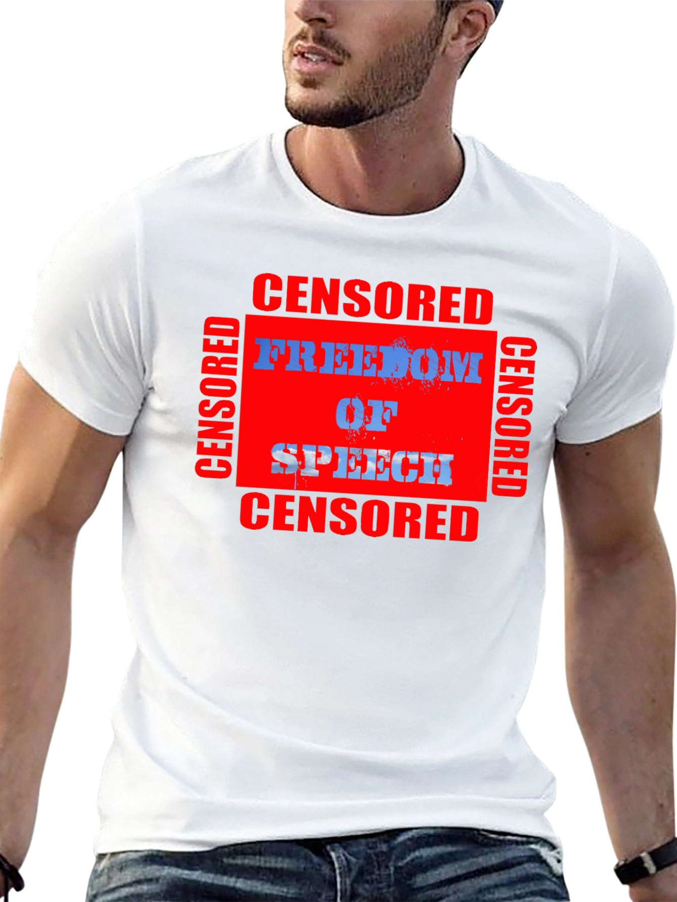 Censored Freedom of Speech Graphic T-Shirt