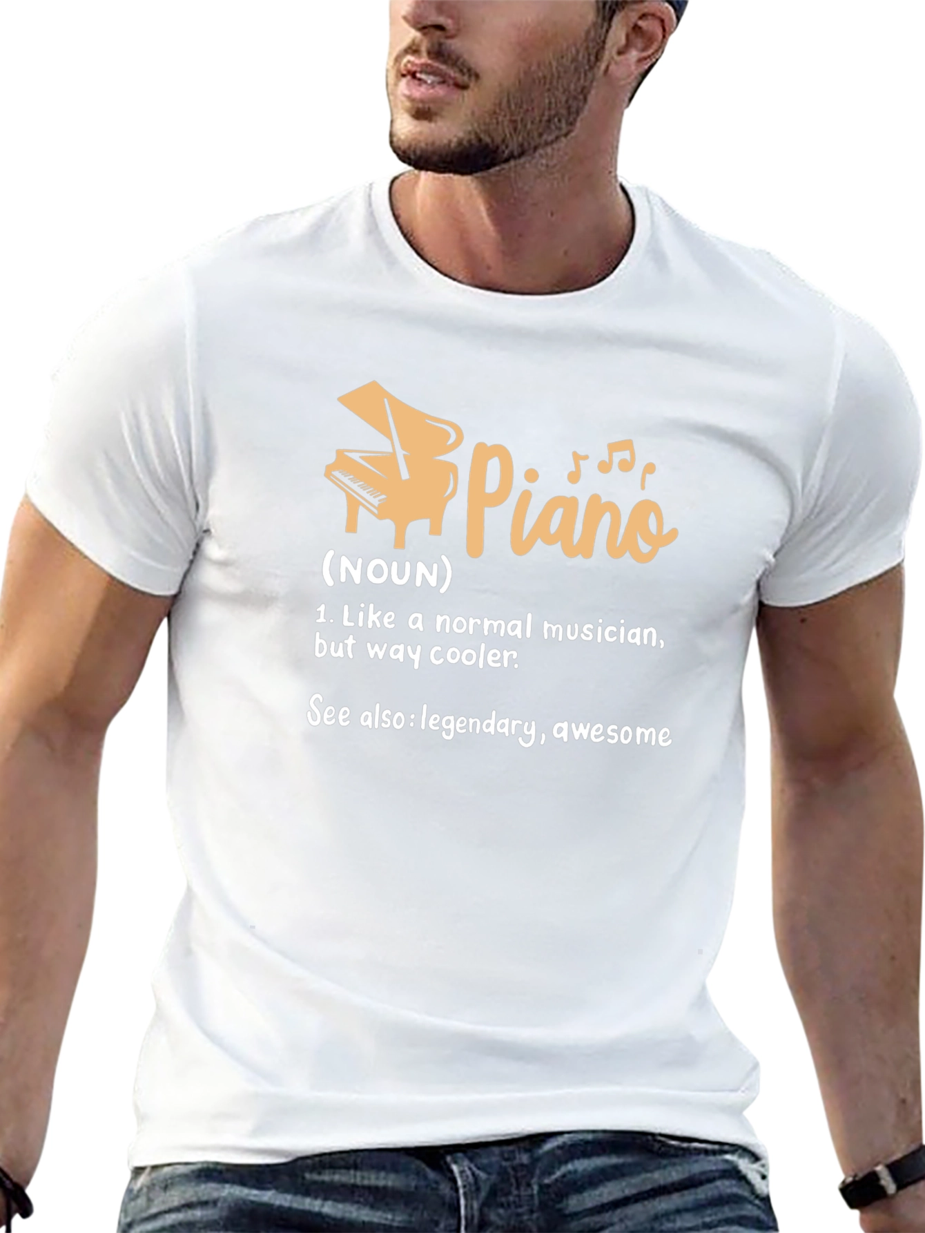 Piano Definition Graphic Tee - Musicians Cool Style