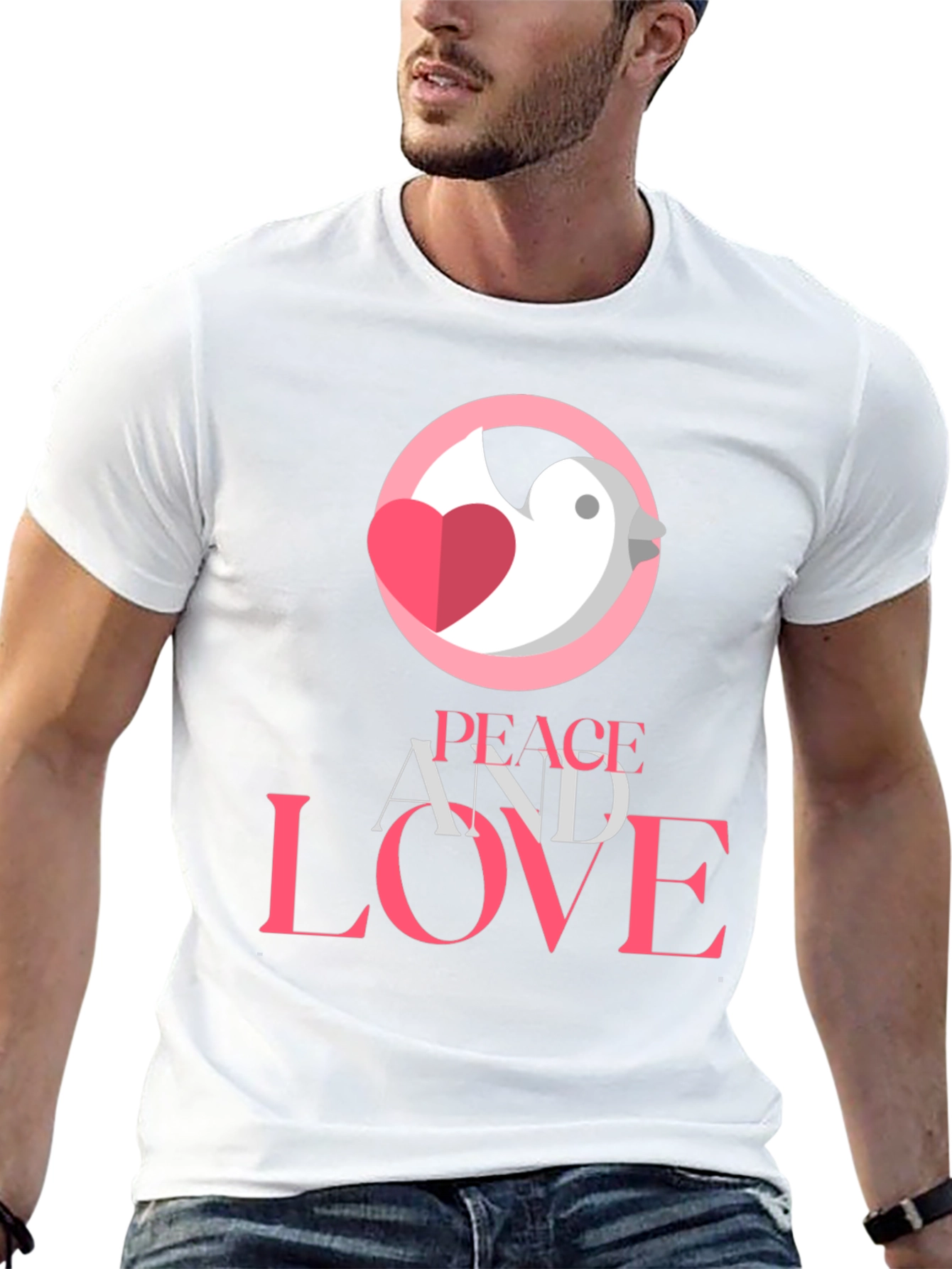 Peace and Love Graphic Tee - Stylish Black T-Shirt