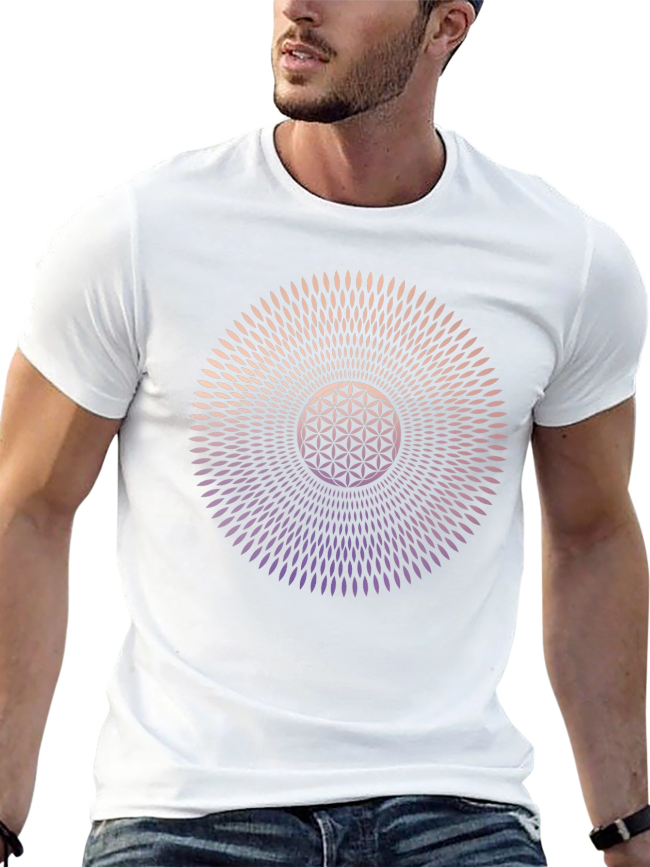 Sacred Geometry Flower of Life Graphic Tee