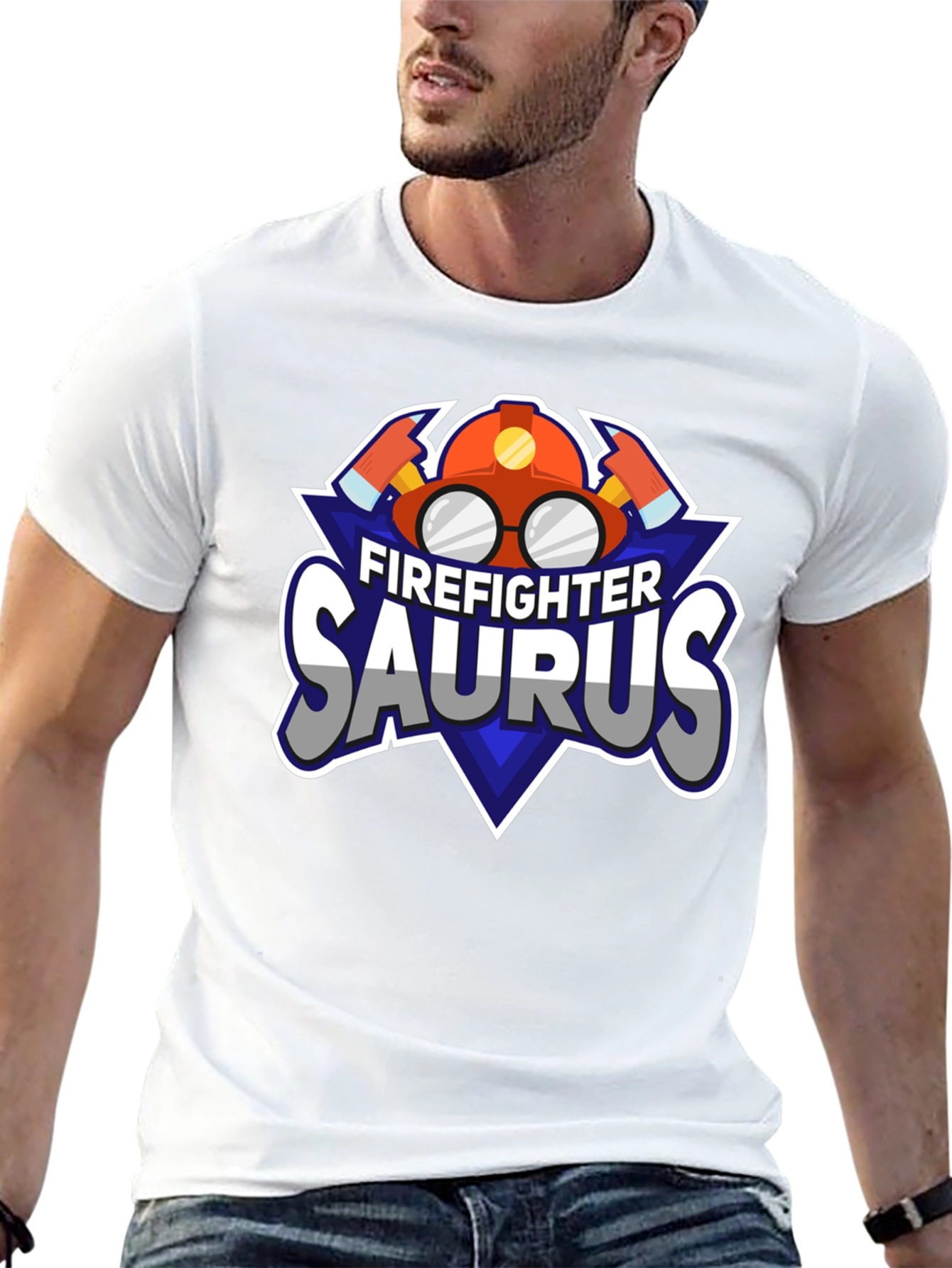 Firefighter Saurus Graphic T-Shirt